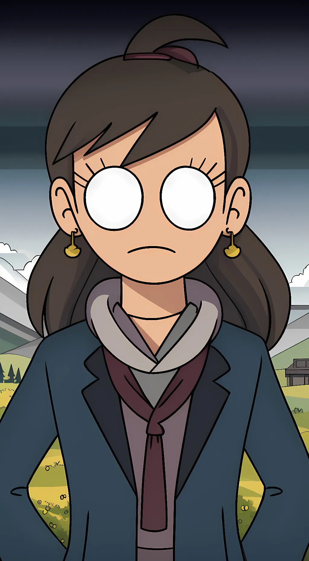 ai character: Violet  background