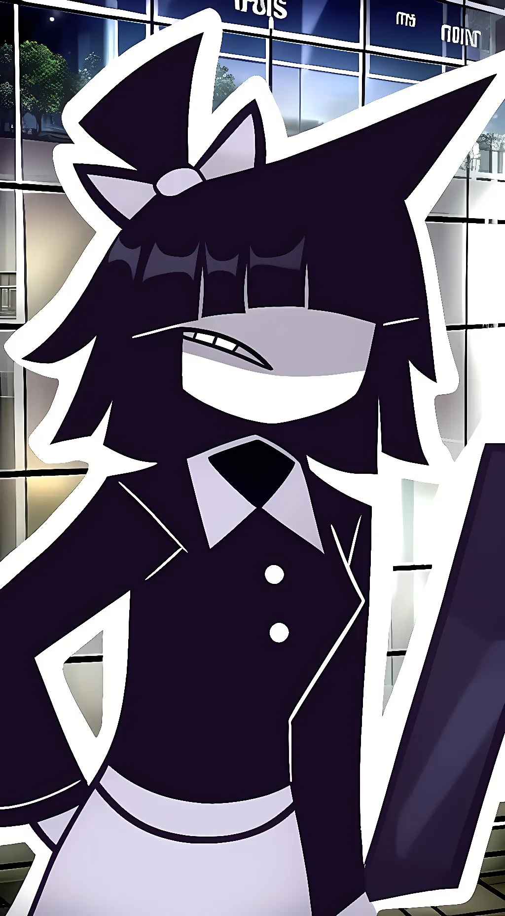 ai character: miss bloomie  background