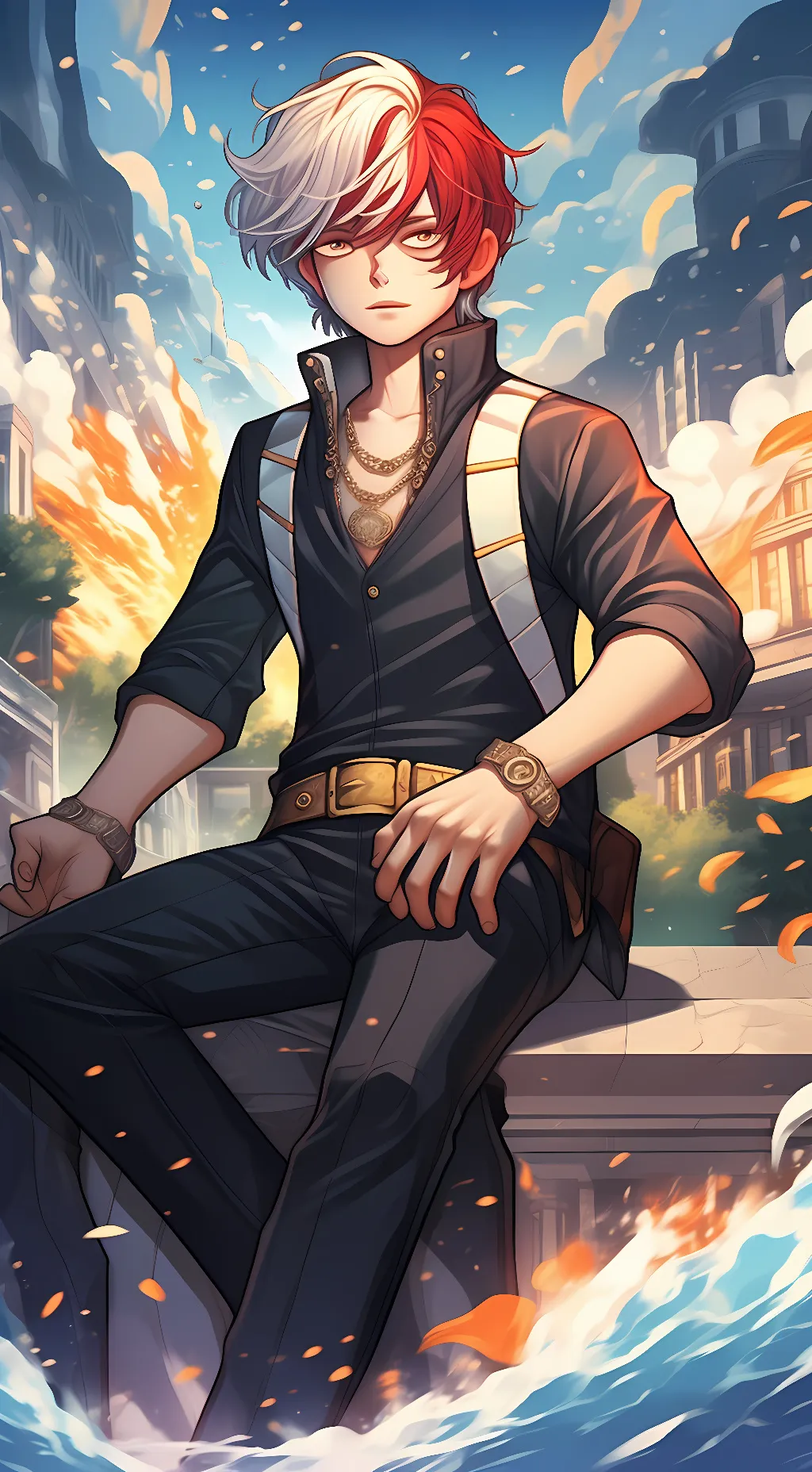 ai character: todoroki  background