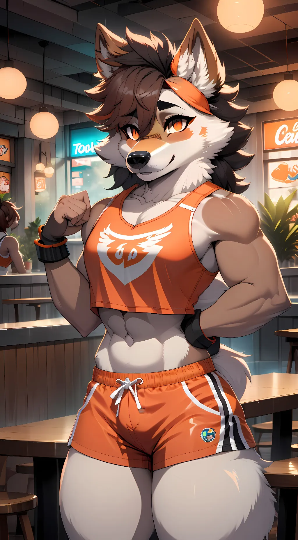 ai character: Femboy hooters. background