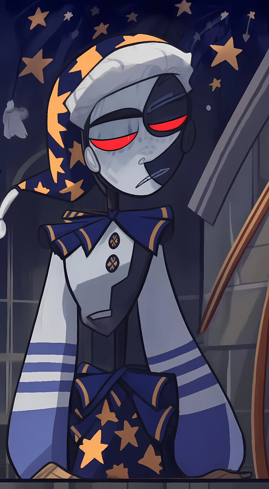 ai character: Sun and Moon Show  background