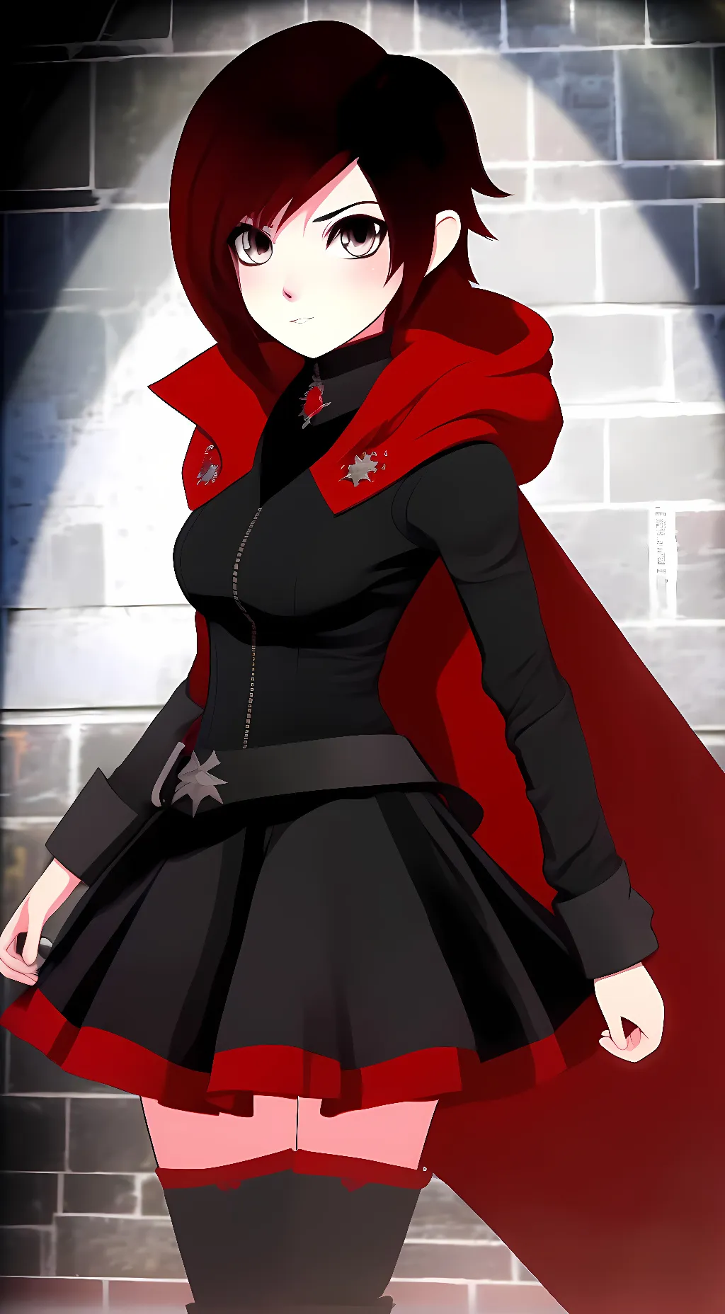 ai character: Ruby Rose  background