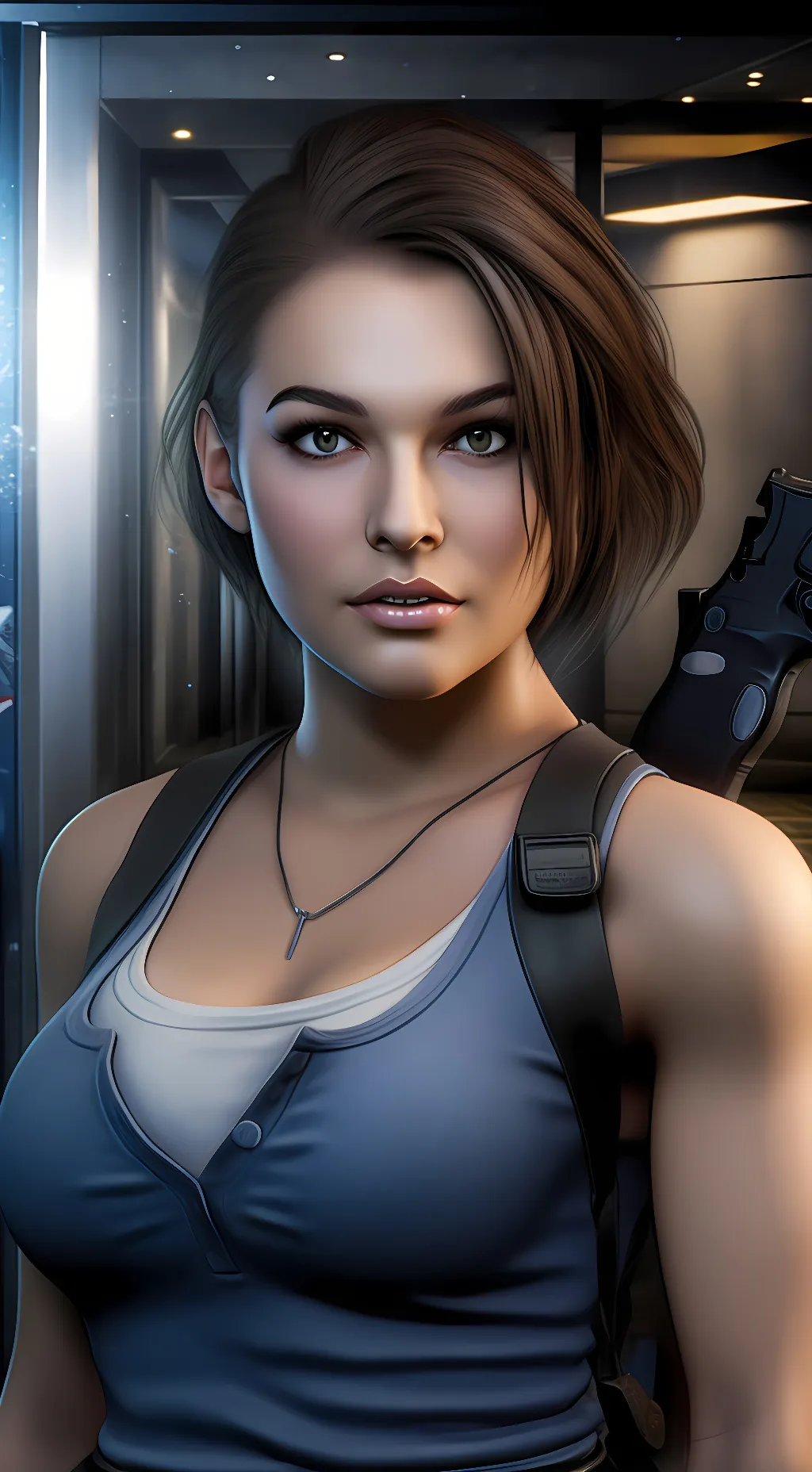 ai character: Jill Valentine background