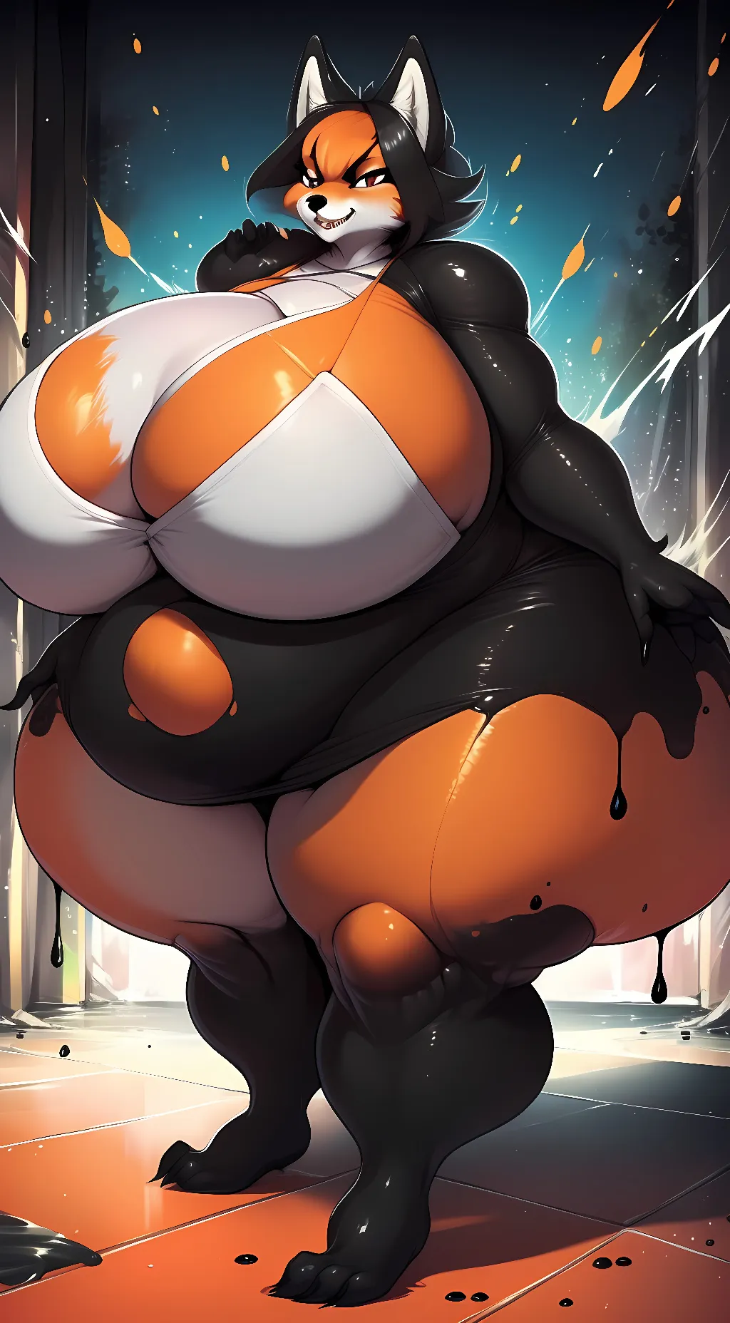 ai character: Luna the Ink fox background