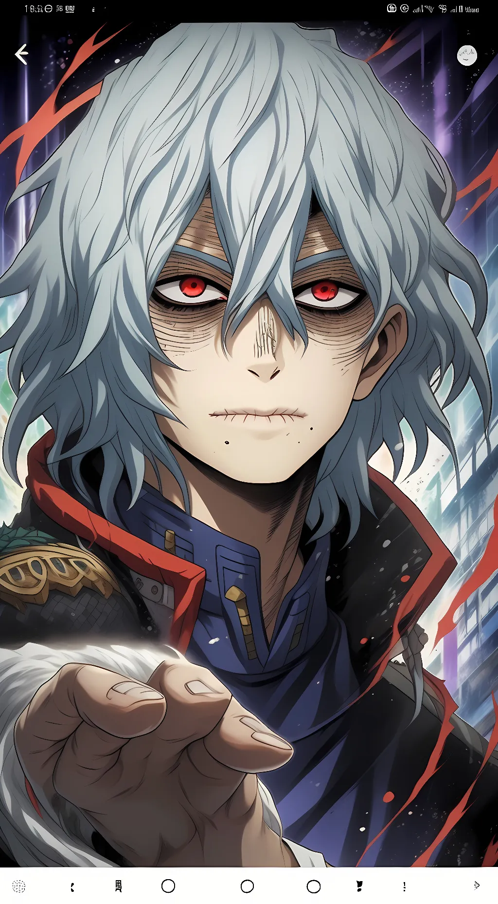 ai character: Tomura Shigaraki  background