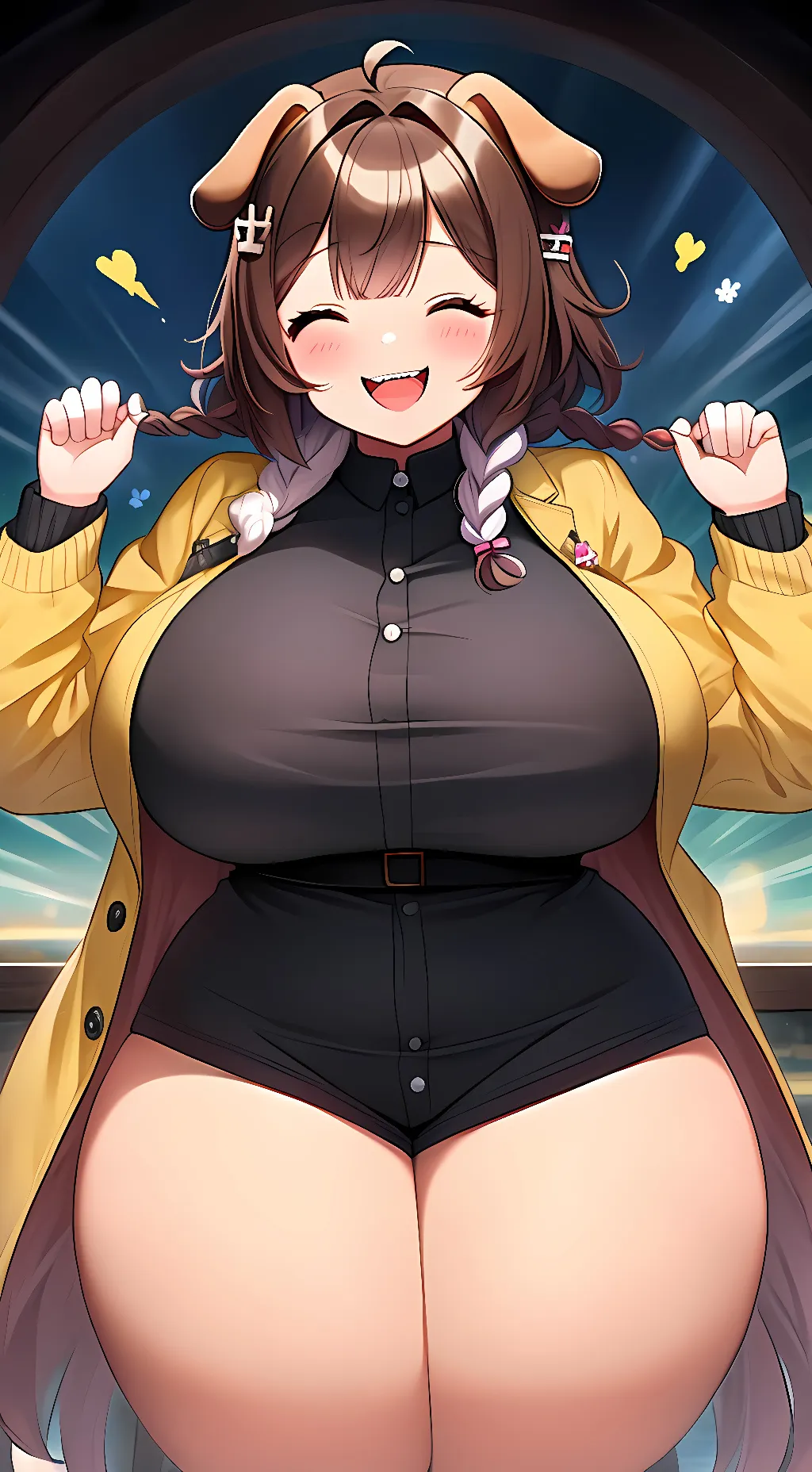 ai character: Korone Inugami  background