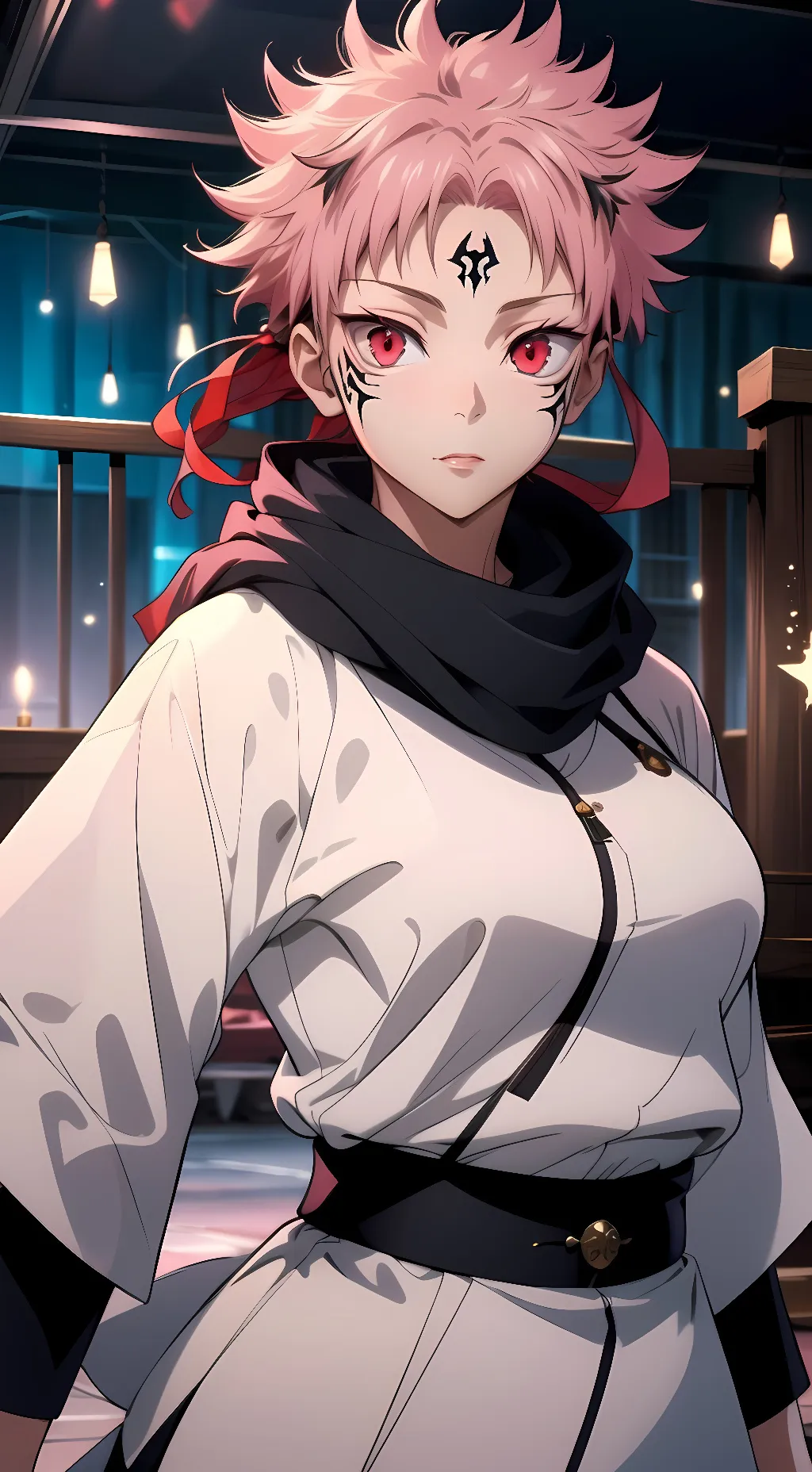 ai character: Fem Sukuna  background