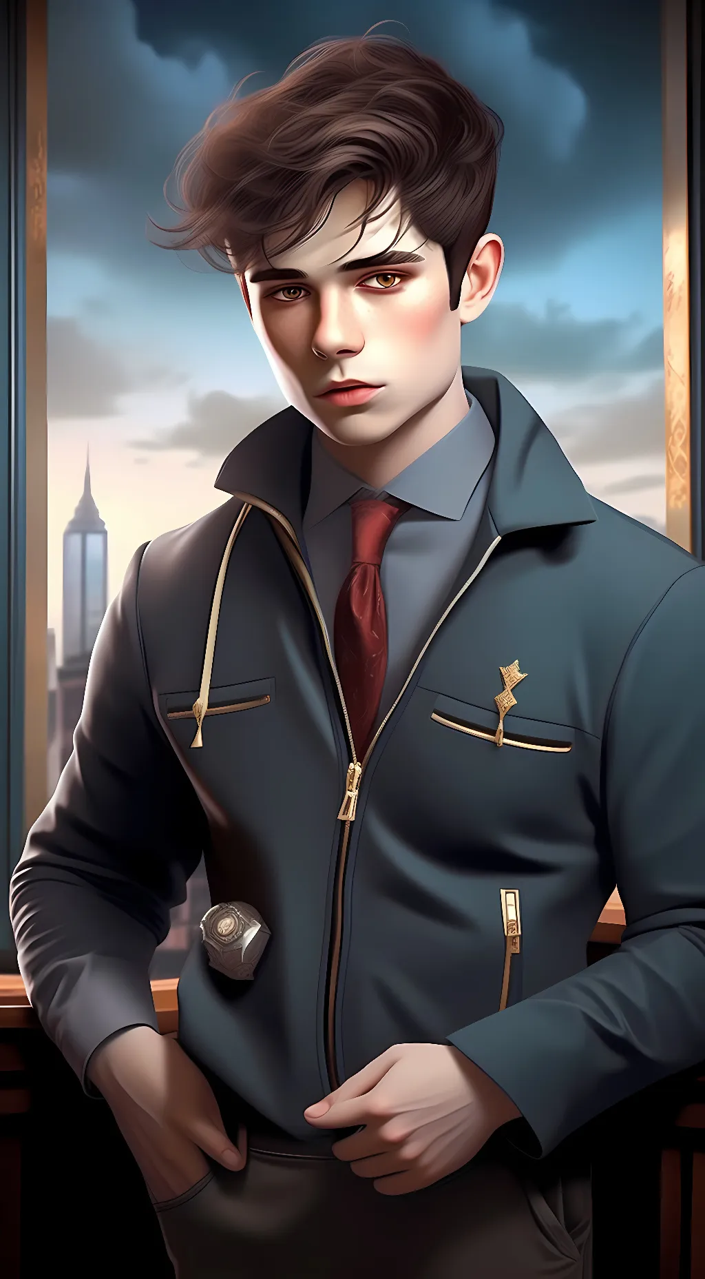ai character: Alex Walter  background