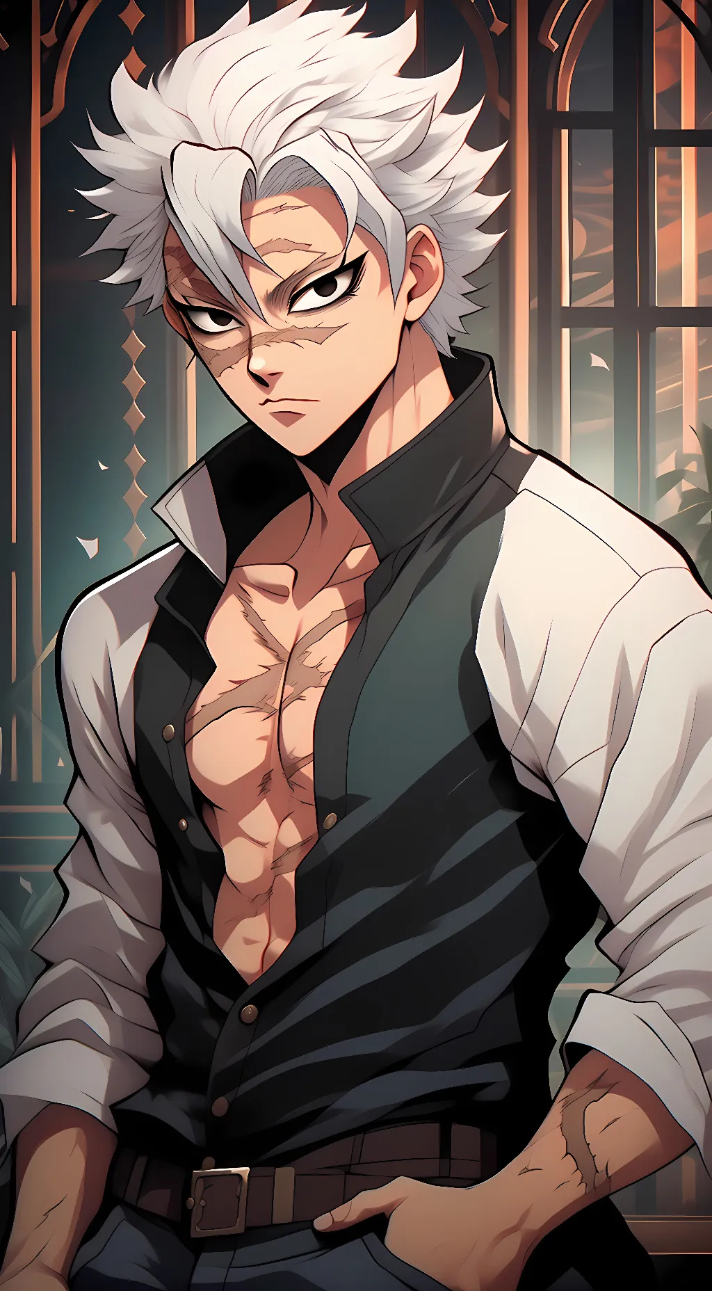 ai character: Sanemi Shinazugawa background