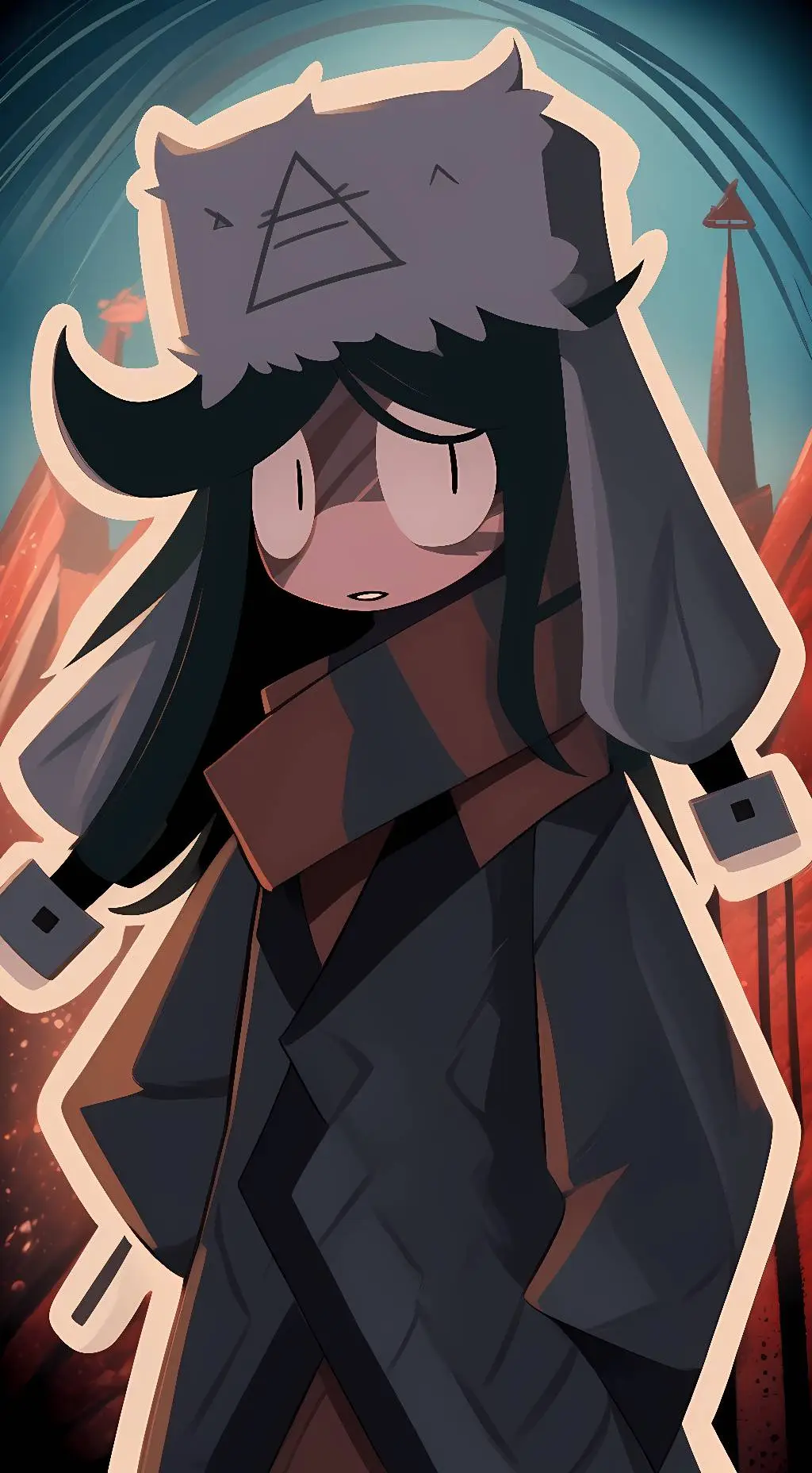ai character: ∆iden background
