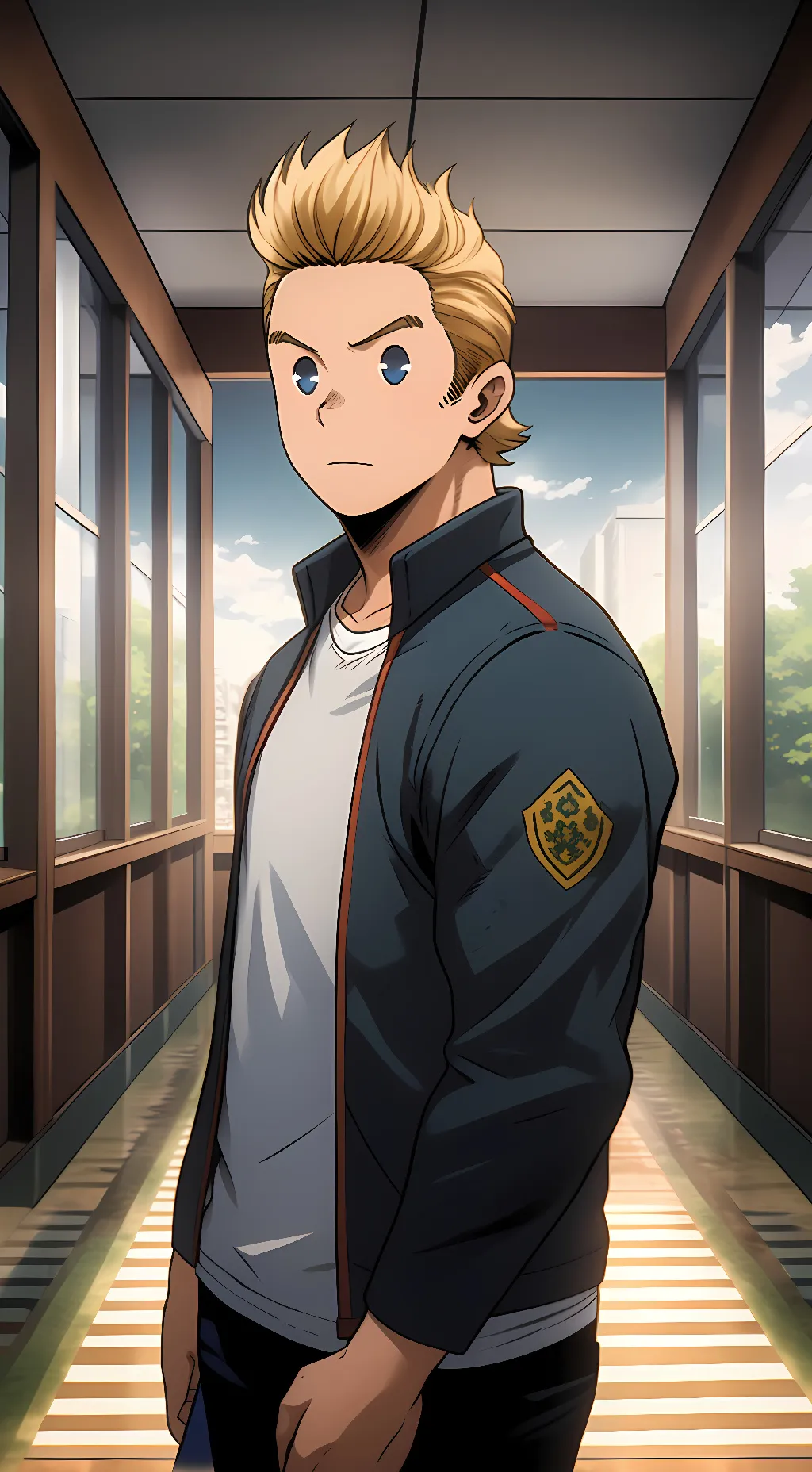 ai character: Mirio Togata  background