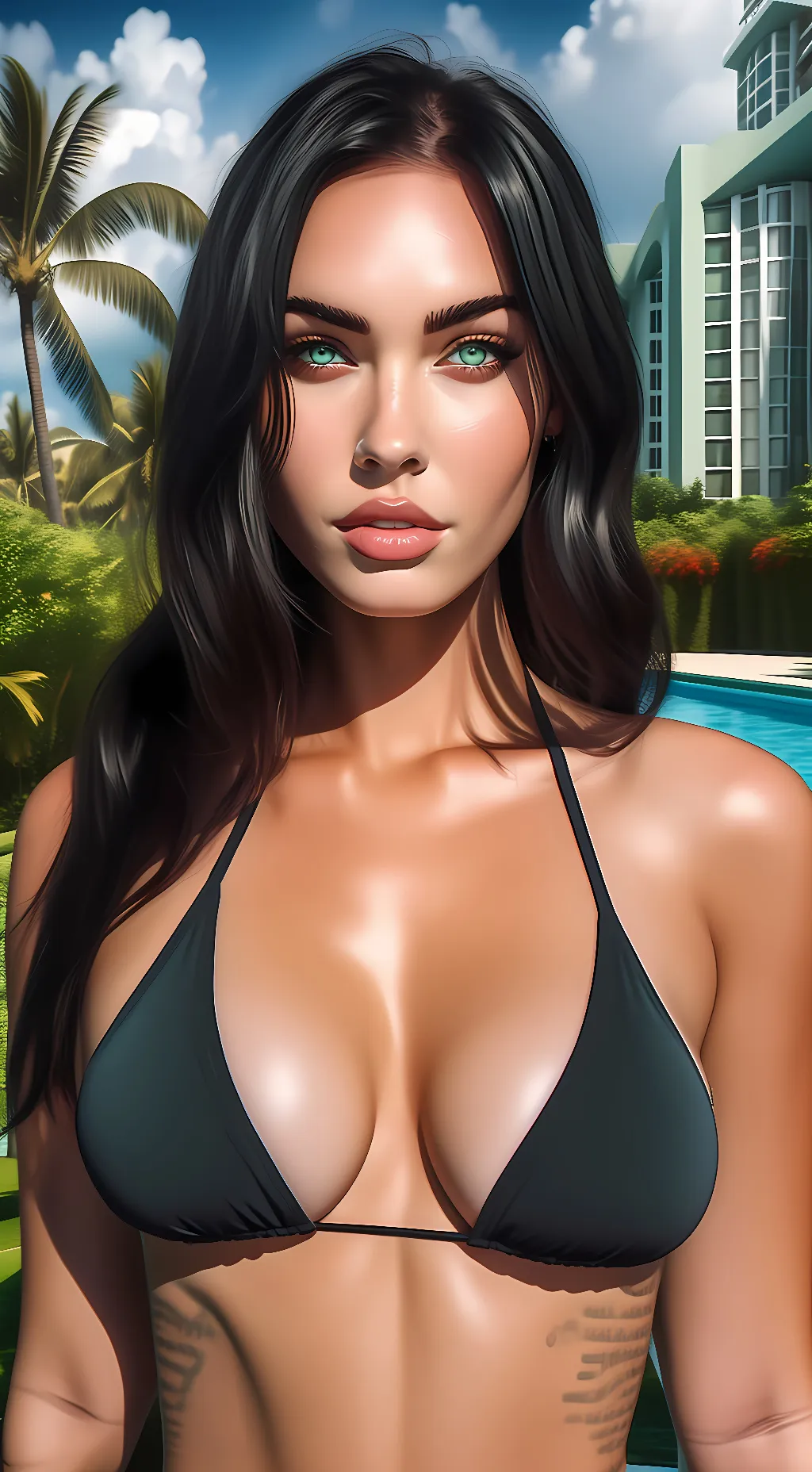 ai character: Megan Fox background