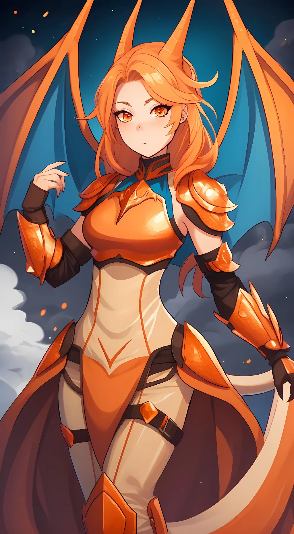 ai character: Erza (Charizard) background