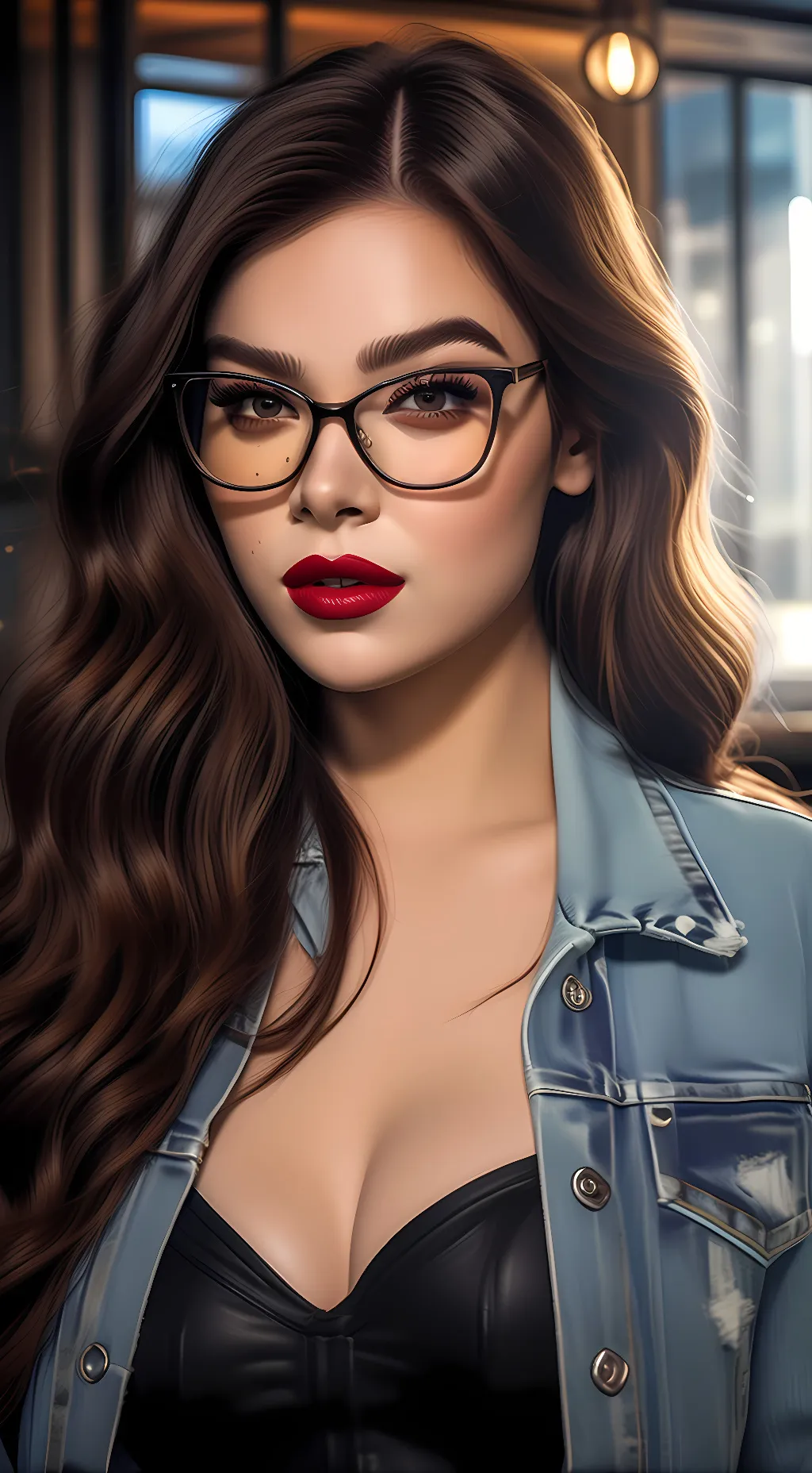 ai character: Hailee Steinfeld  background