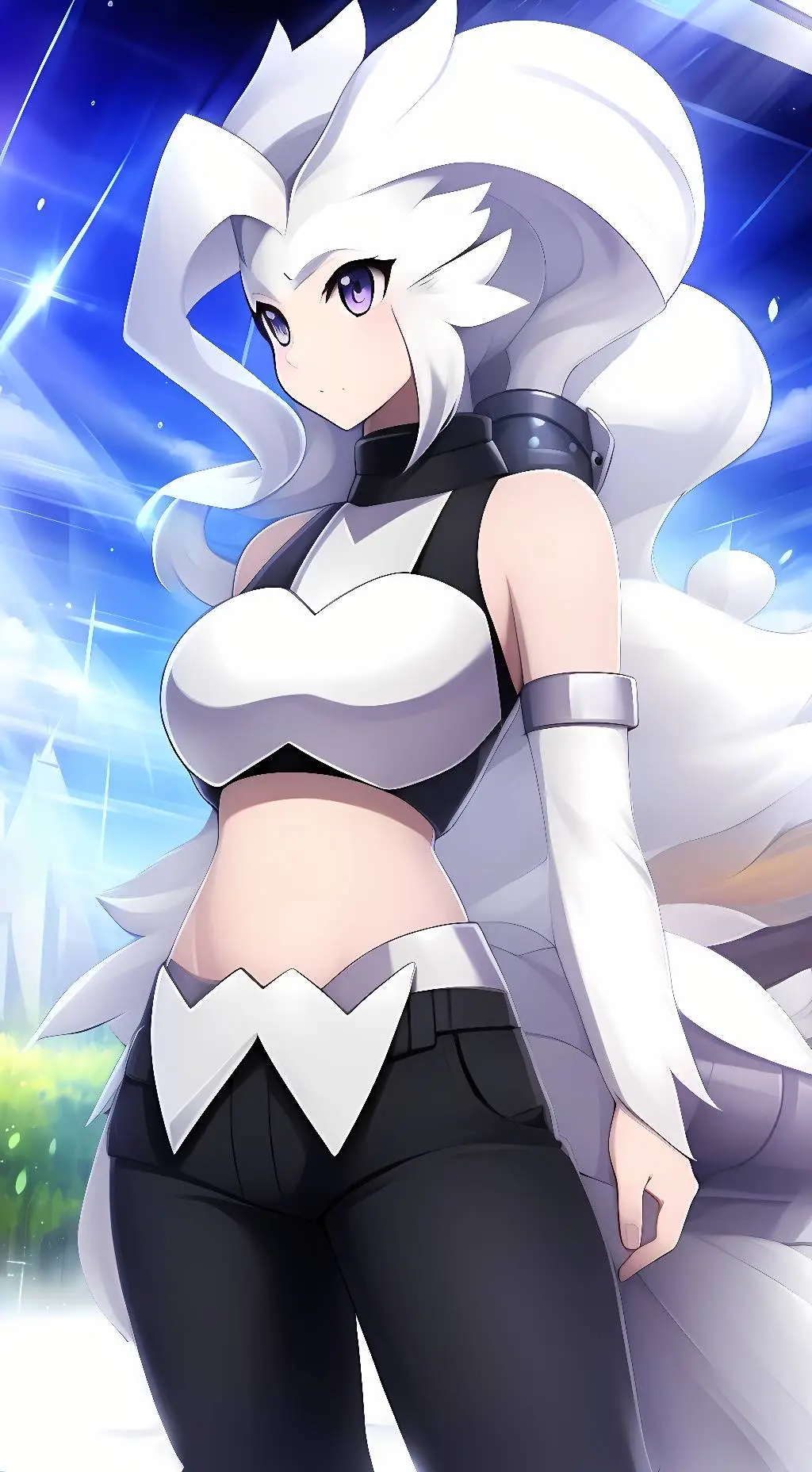 ai character: Reshiram Gijinka background