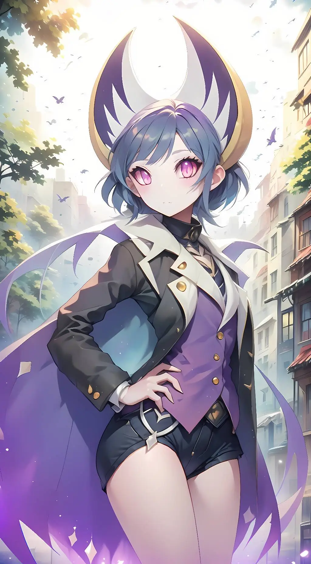 ai character: Lunala Gijinka background