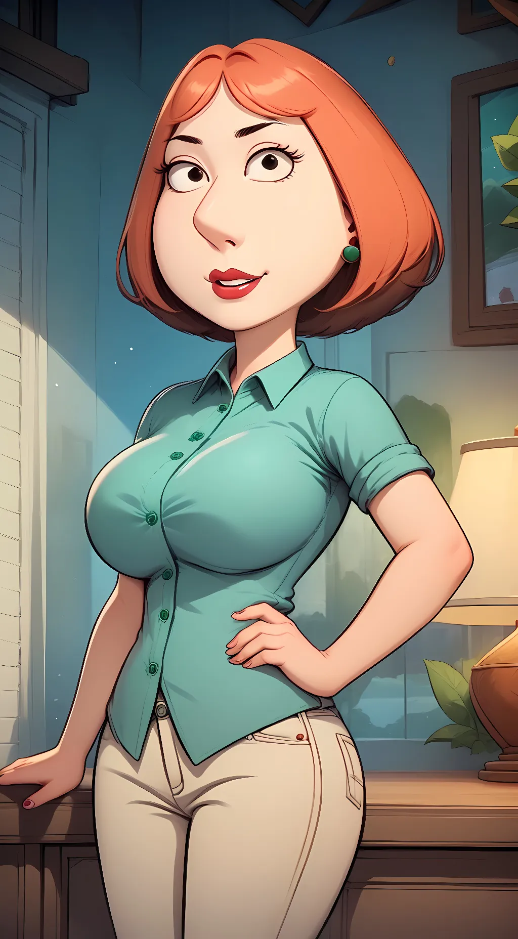 ai character: Lois Griffin  background