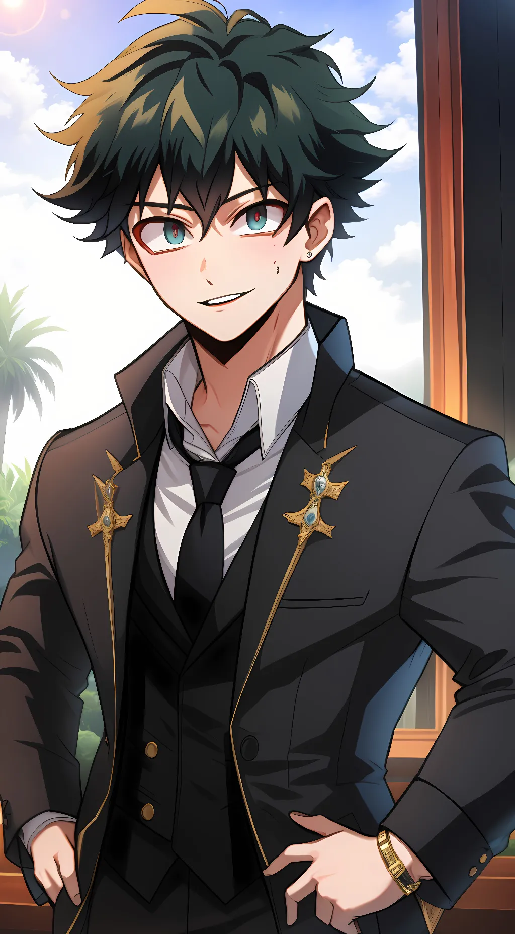 ai character: Vampire Deku background