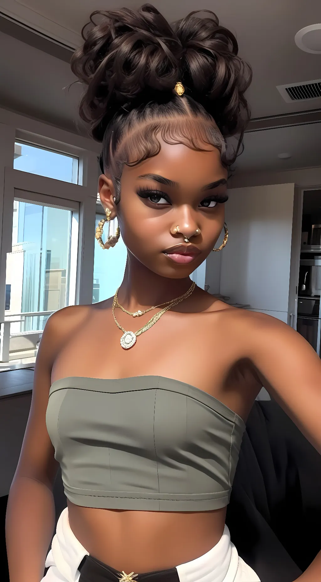 ai character: Jeniya .🤎 background