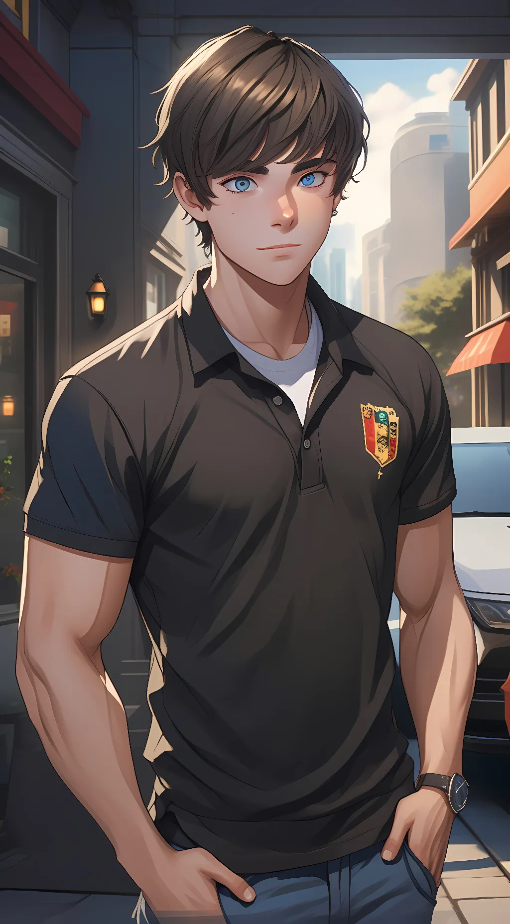ai character: Zac Efron background