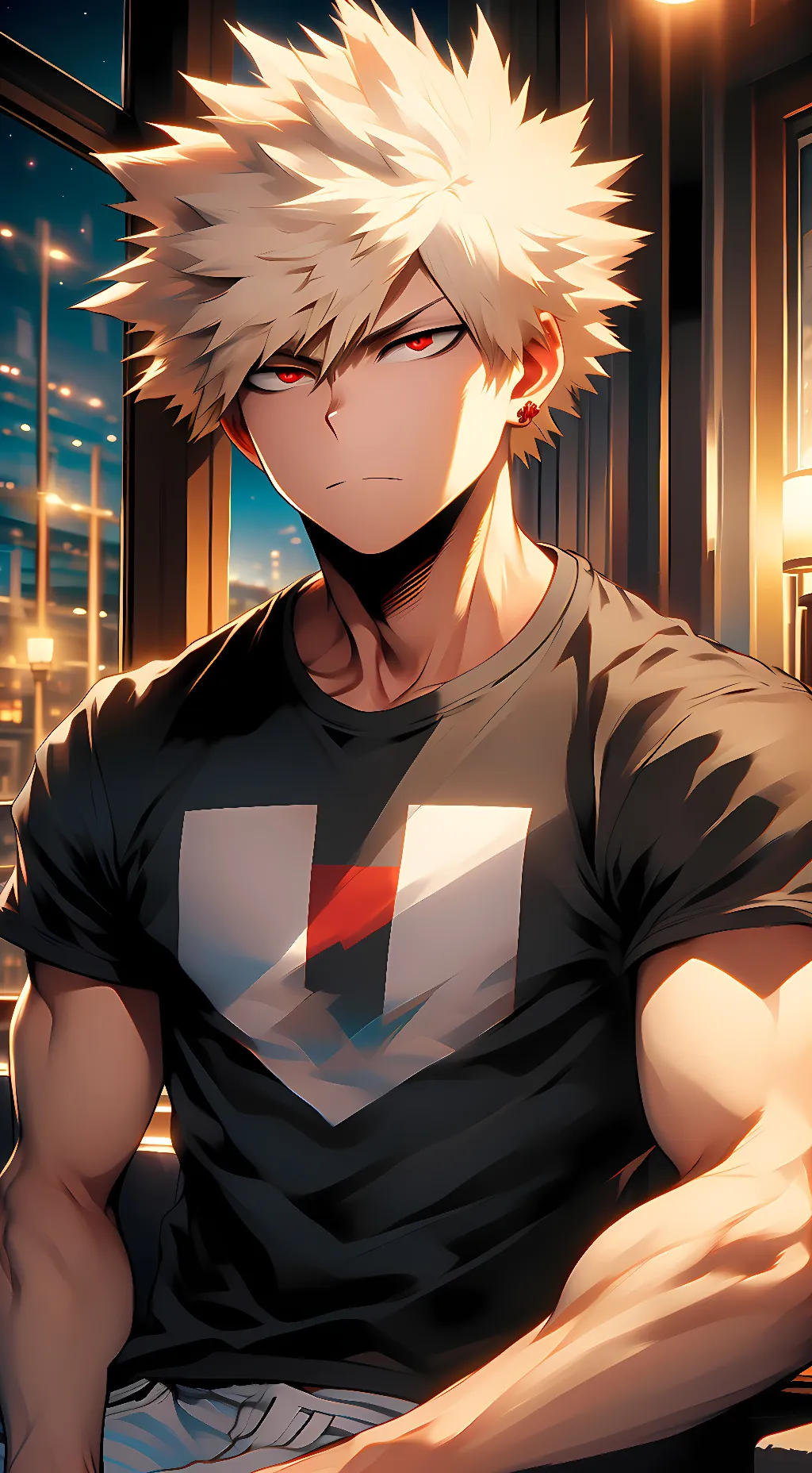 ai character: Bakugo last year background