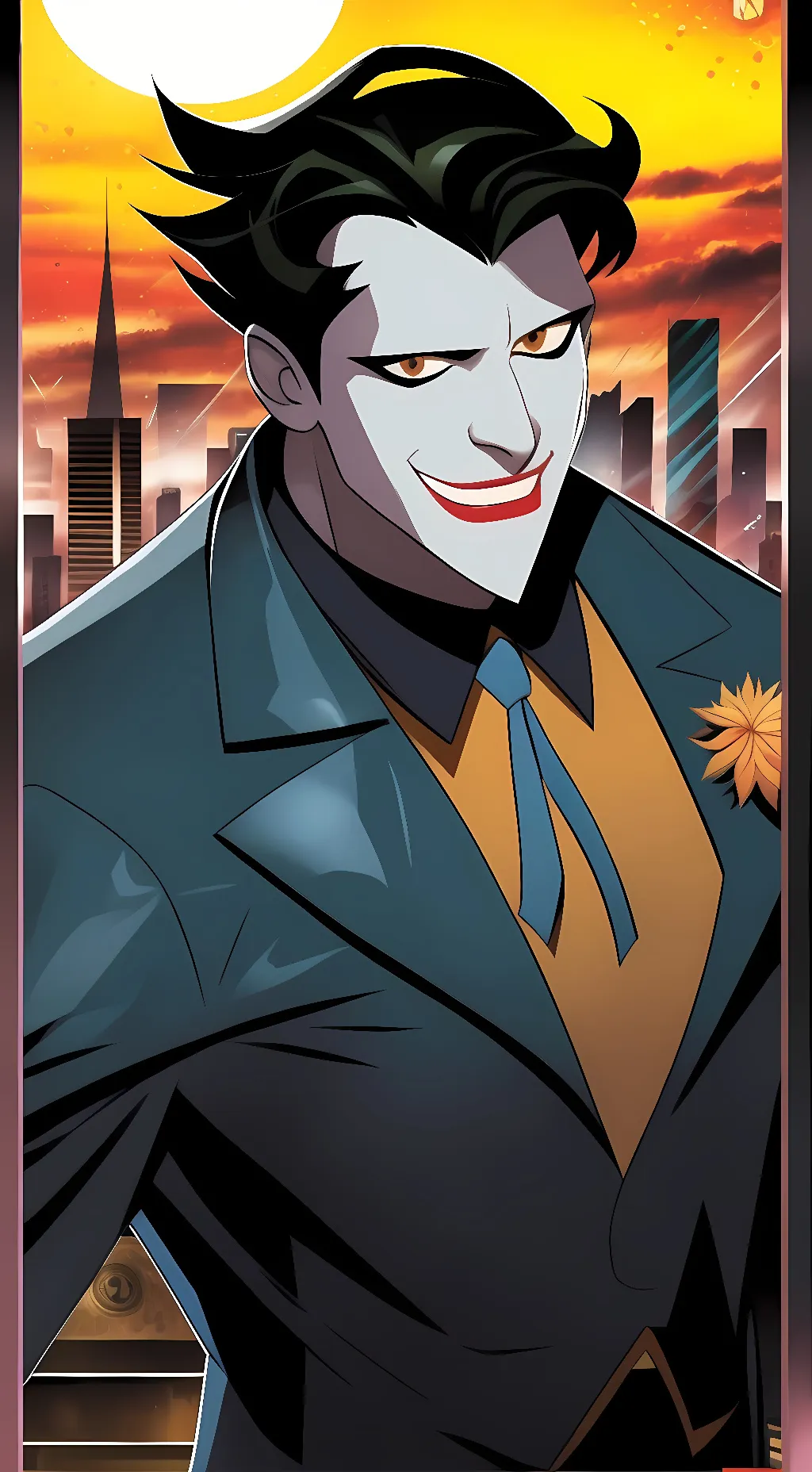 ai character: Hazbin x DC background