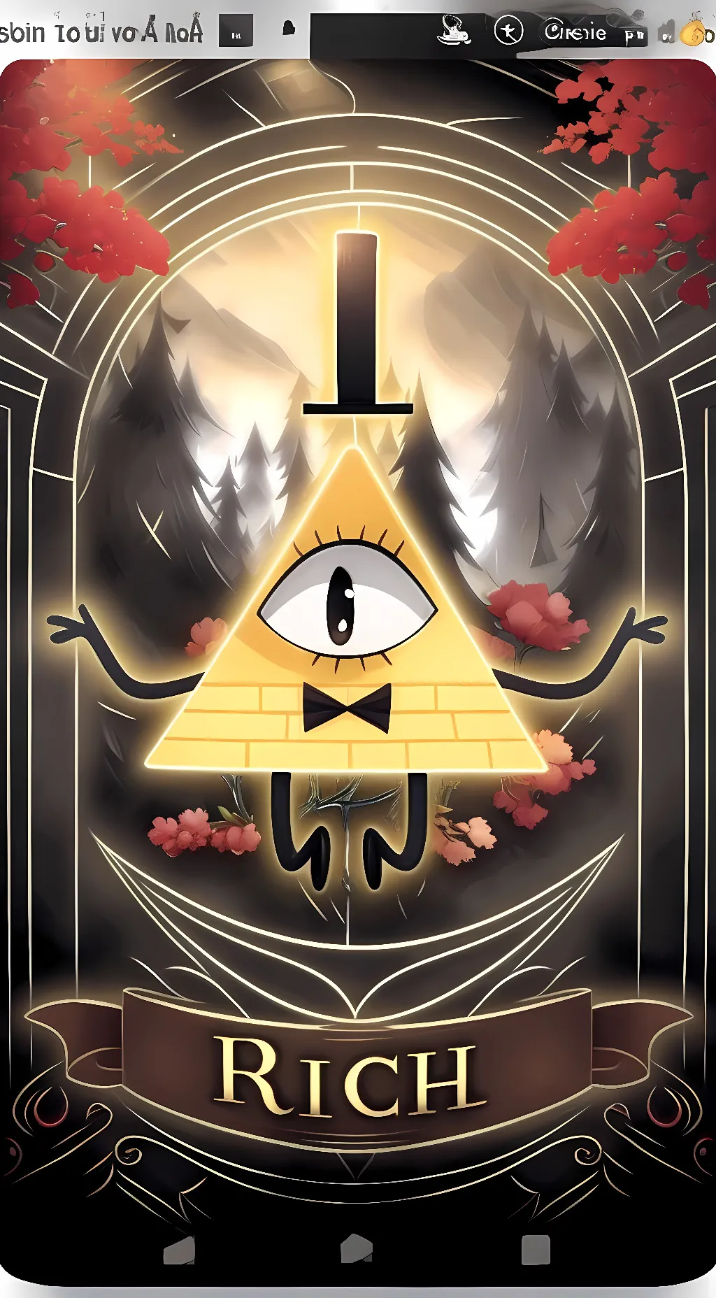 ai character: Bill Cipher background