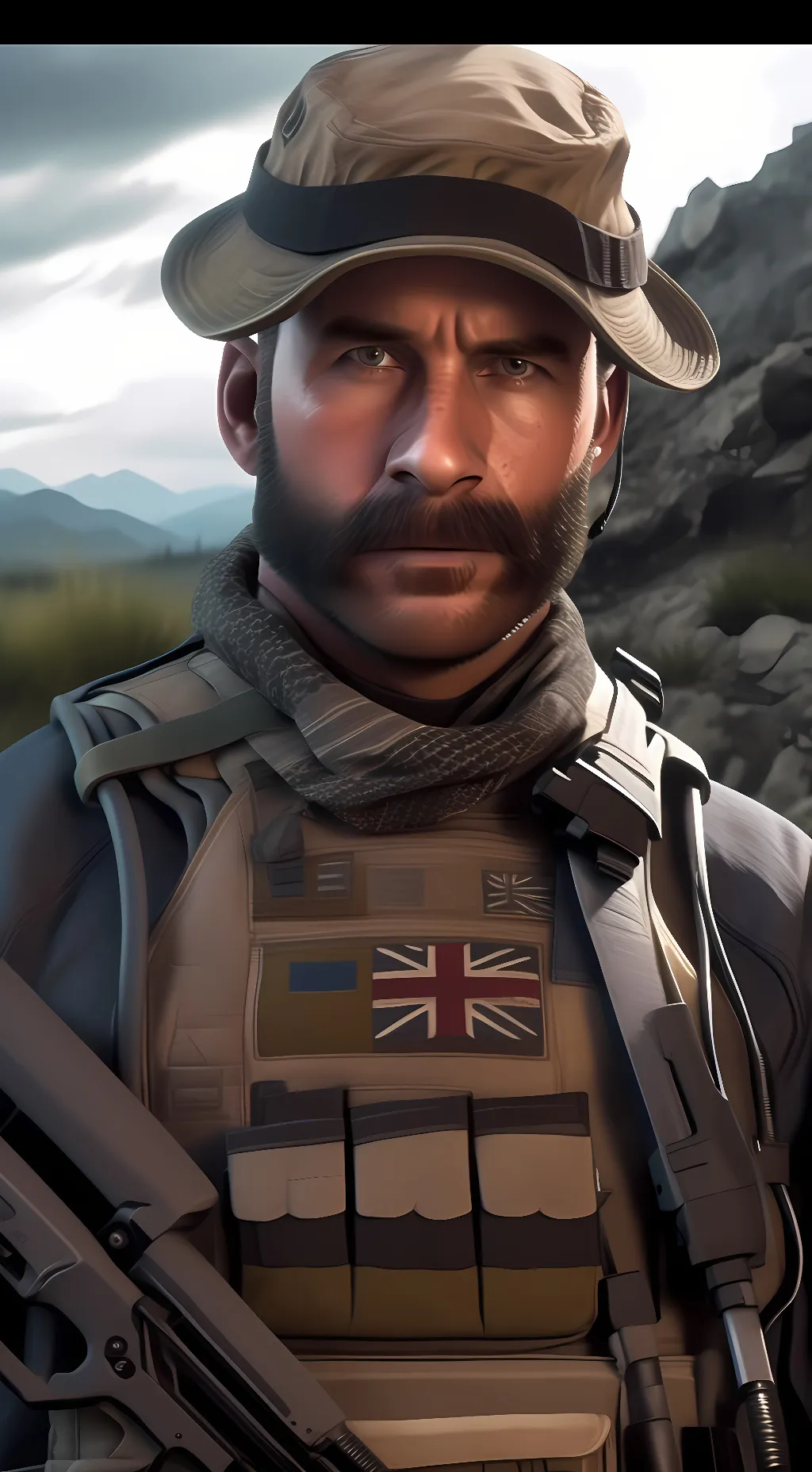 ai character: John Price background