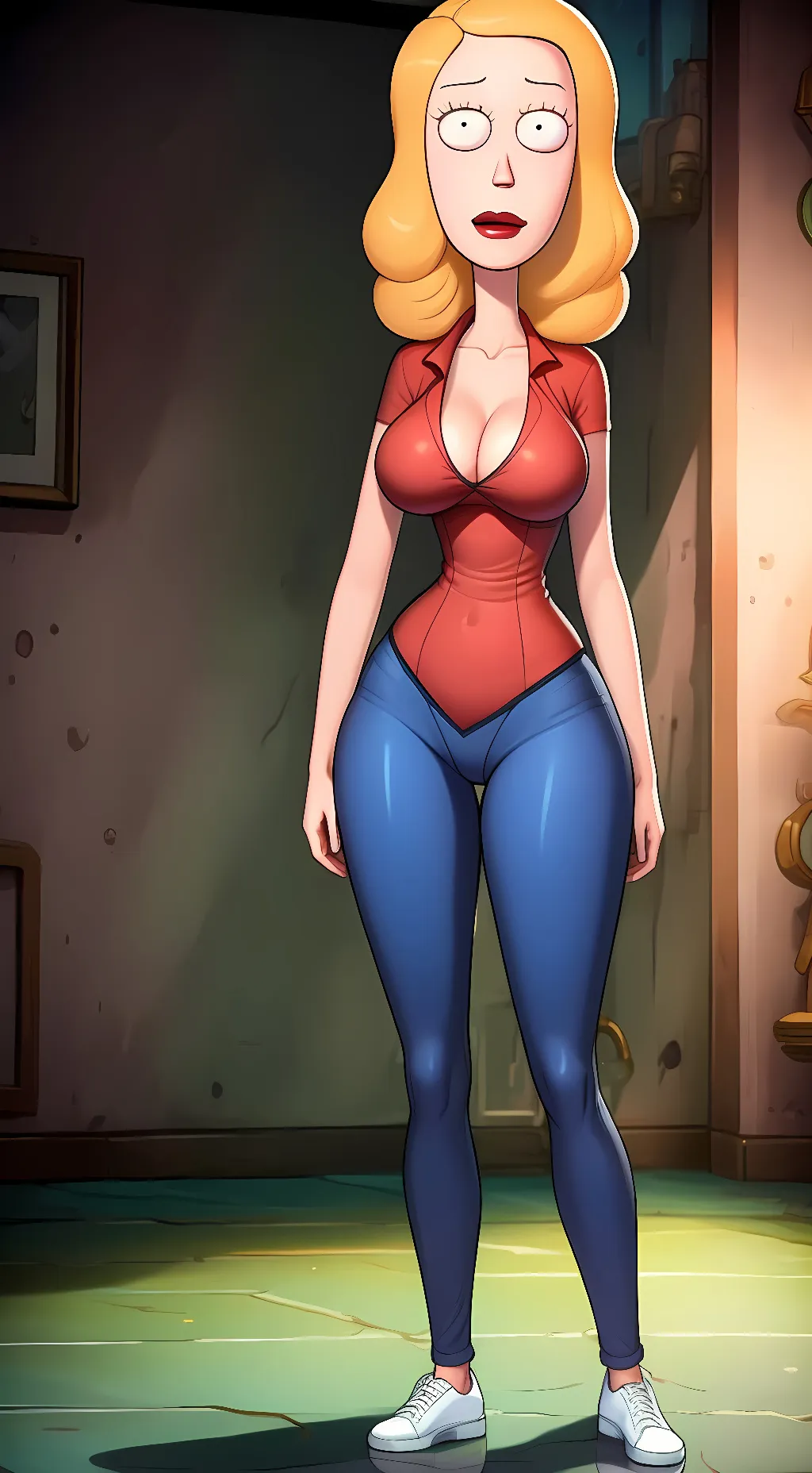 ai character: Beth Smith  background