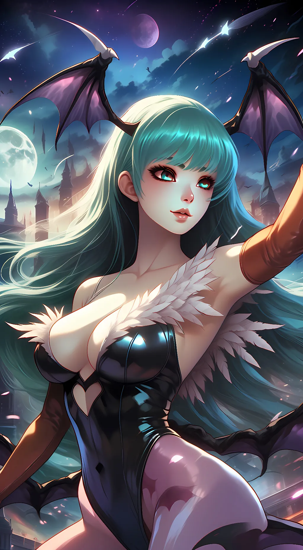ai character: Morrigan Aensland background