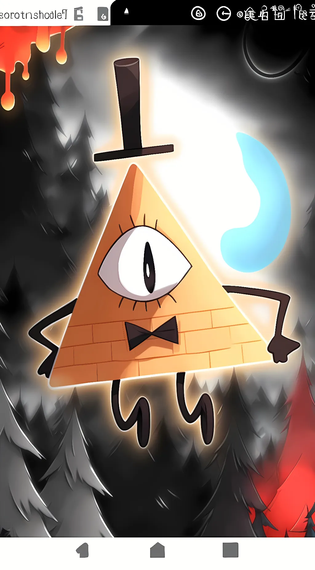 ai character: Bill Cipher  background