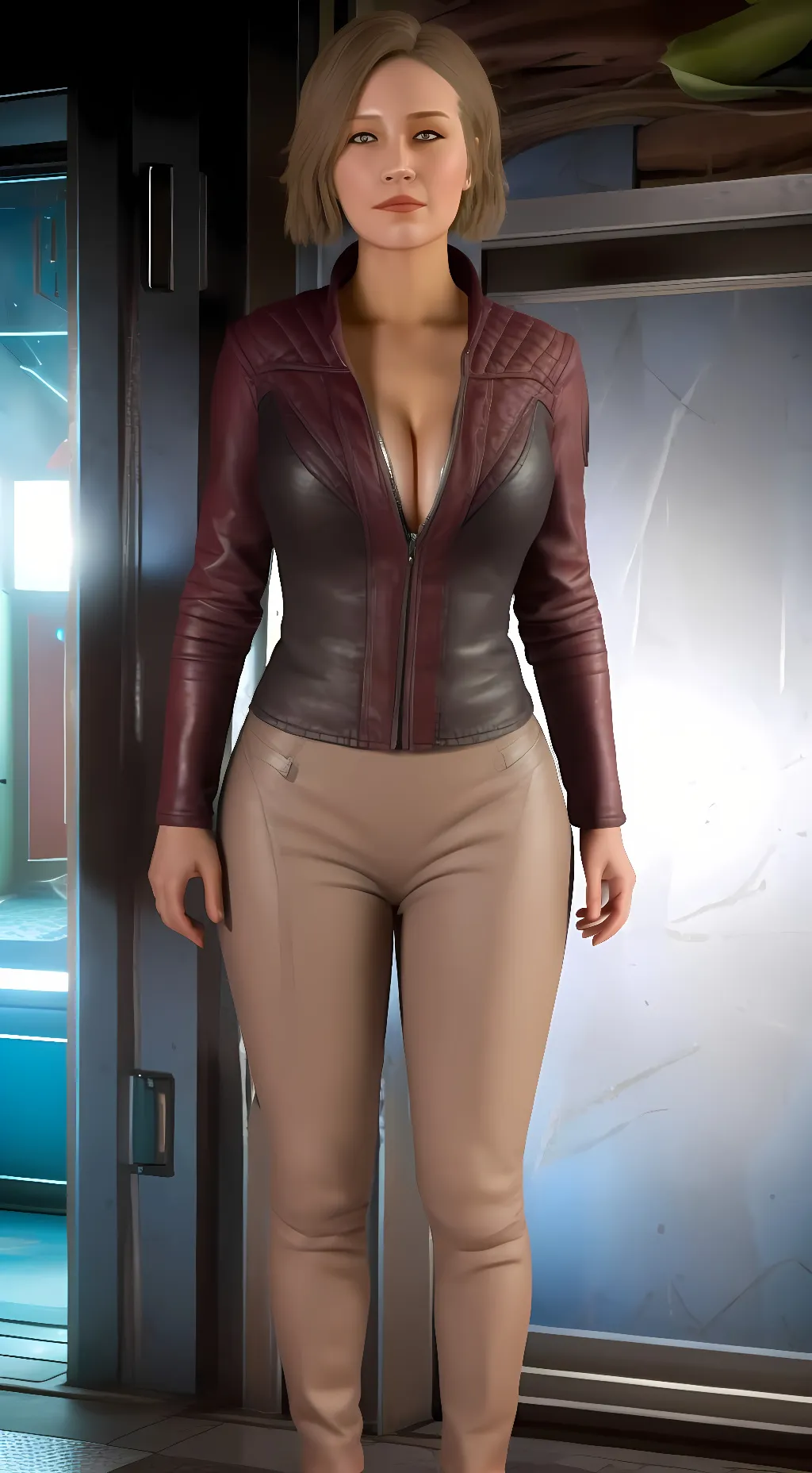ai character: Sarah Morgan  background
