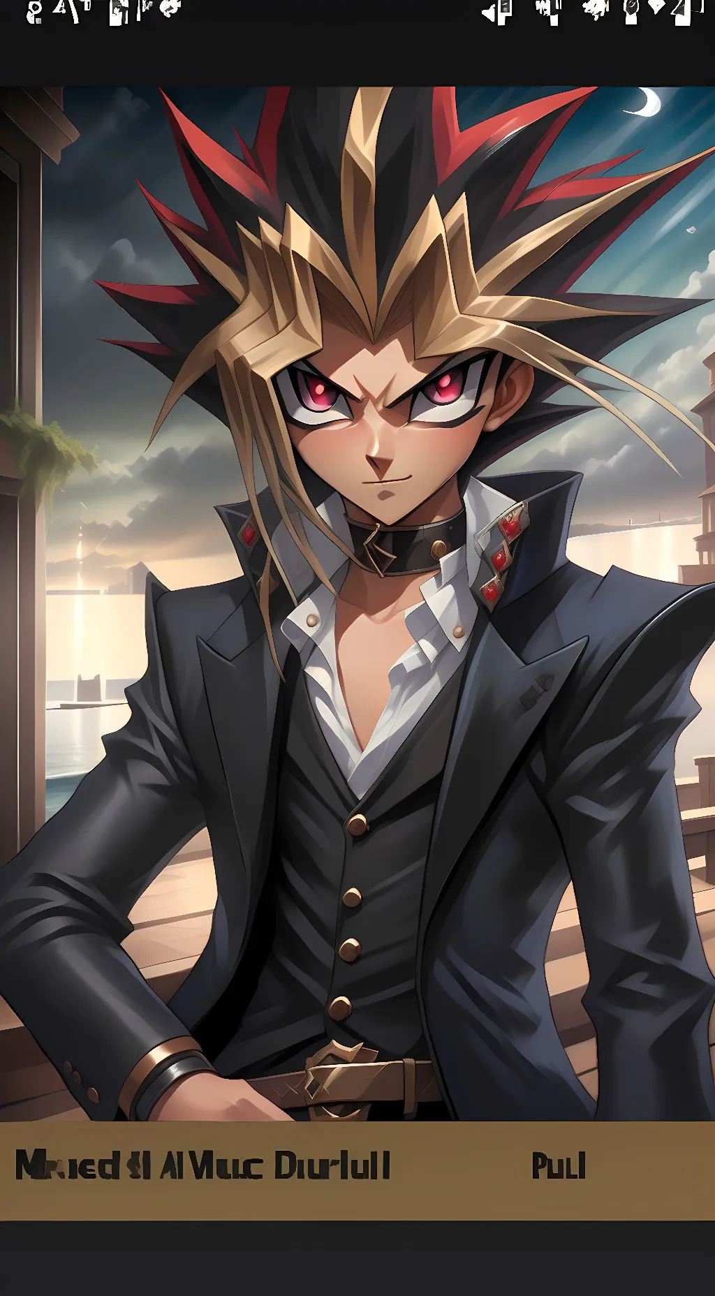 ai character: yami yugi (Atem) background