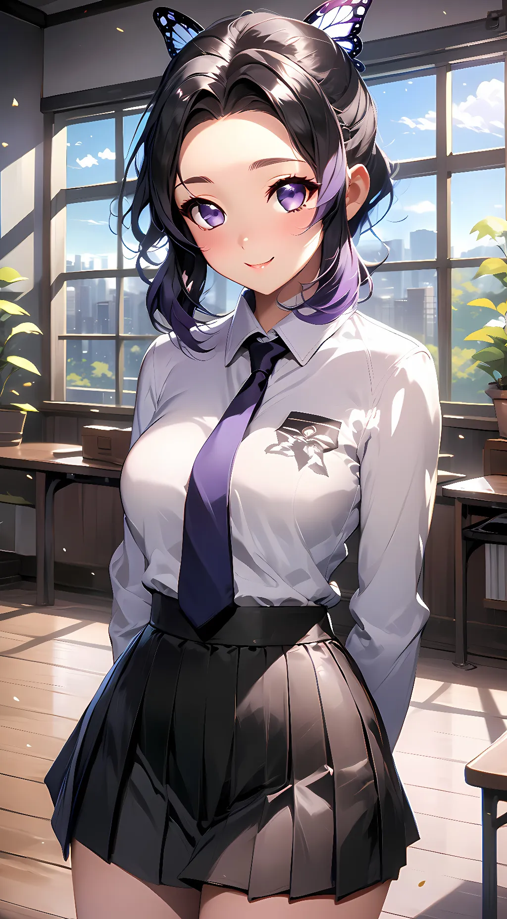 ai character: Shinobu(Academy) background