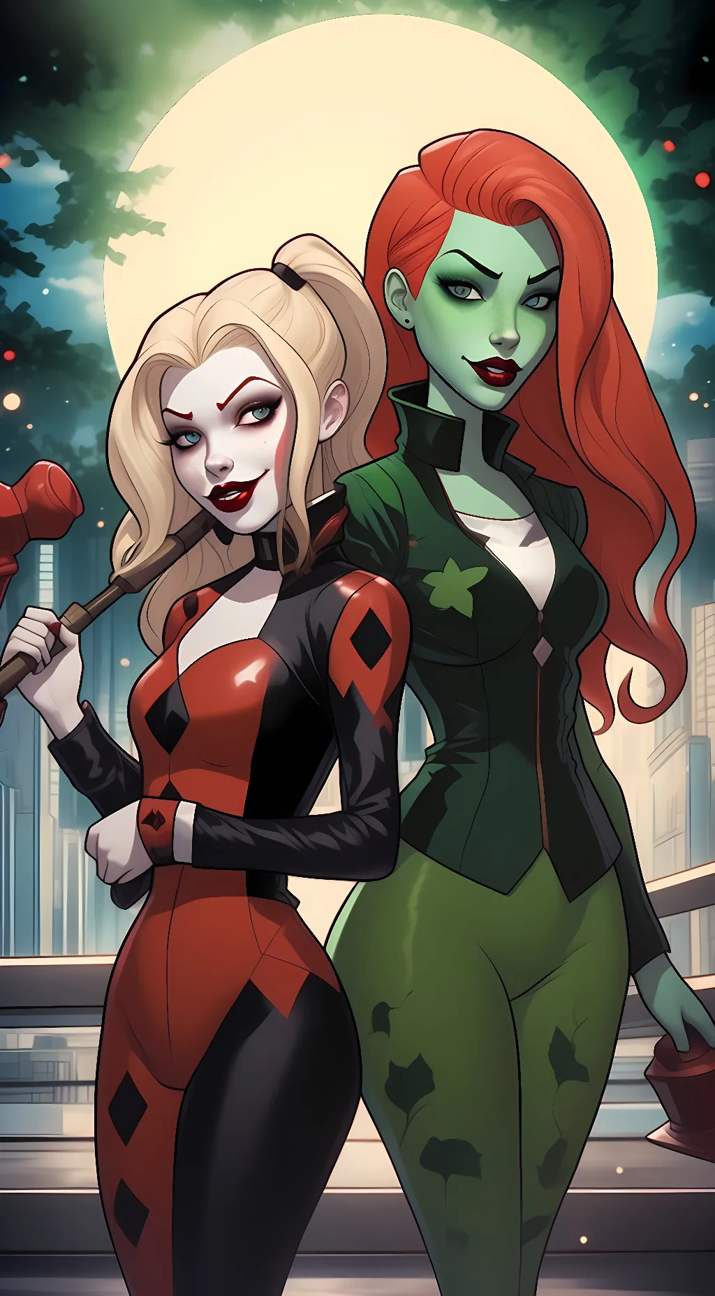 ai character: Harley and Ivy background