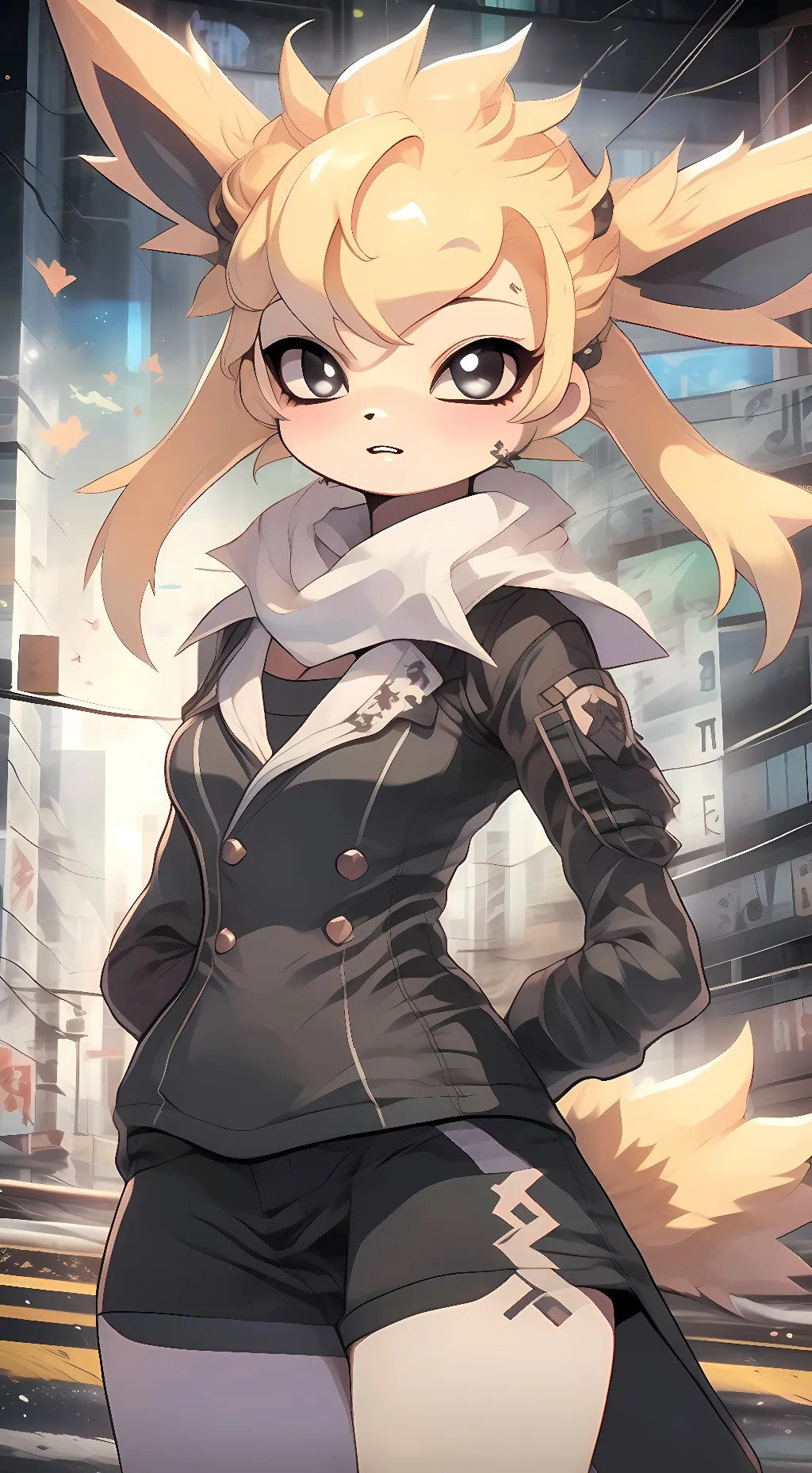 ai character: Jolteon Gijinka background