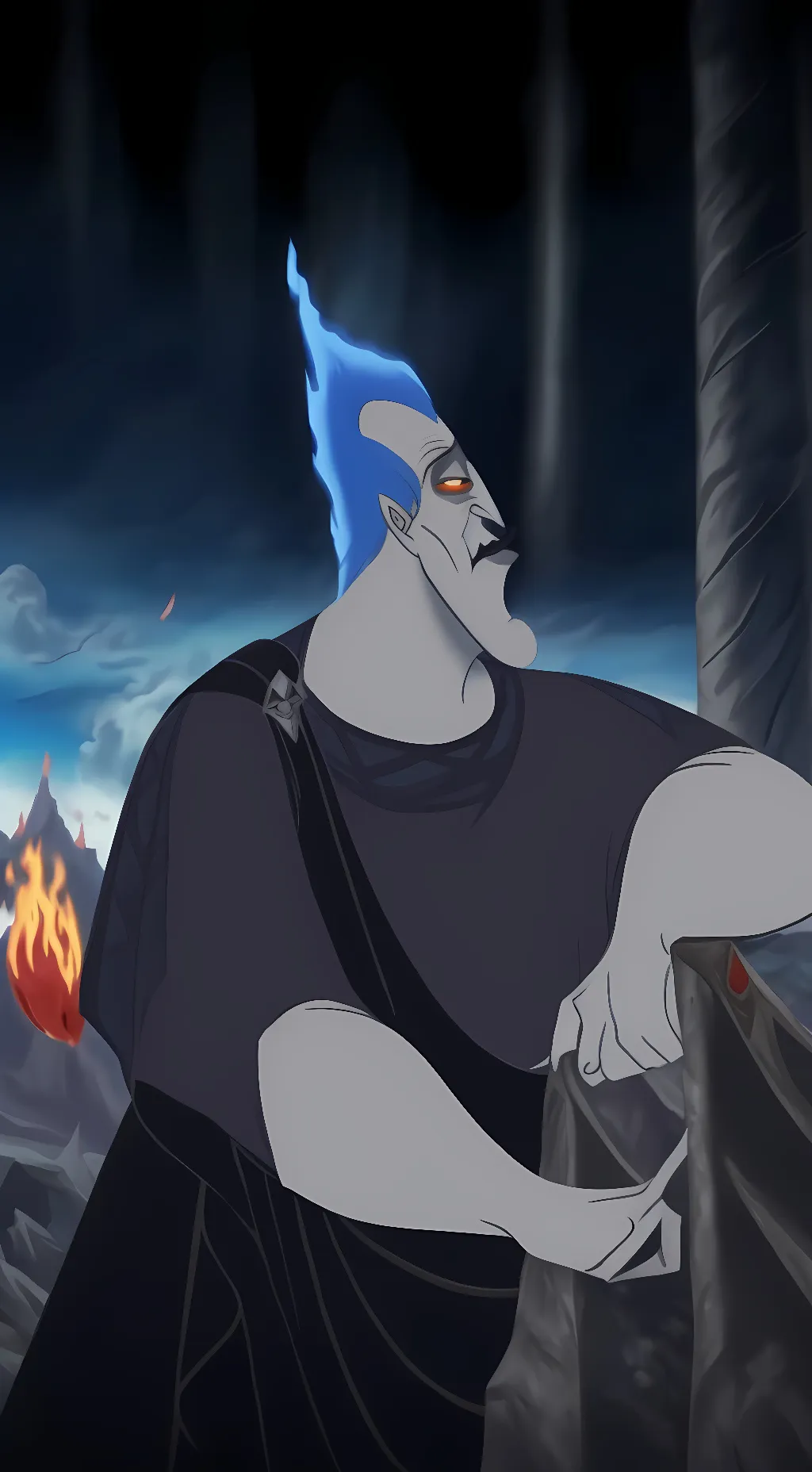 ai character: Hades  background