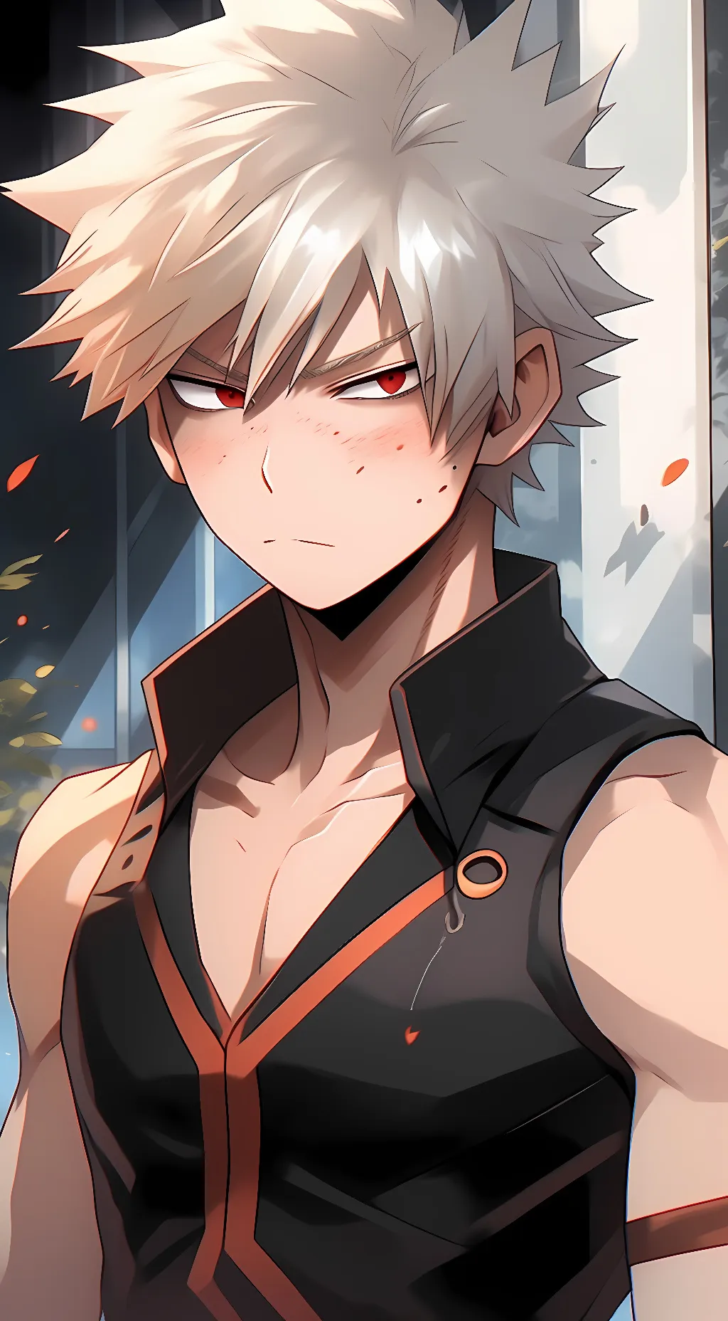ai character: Katsuki Bakugou background