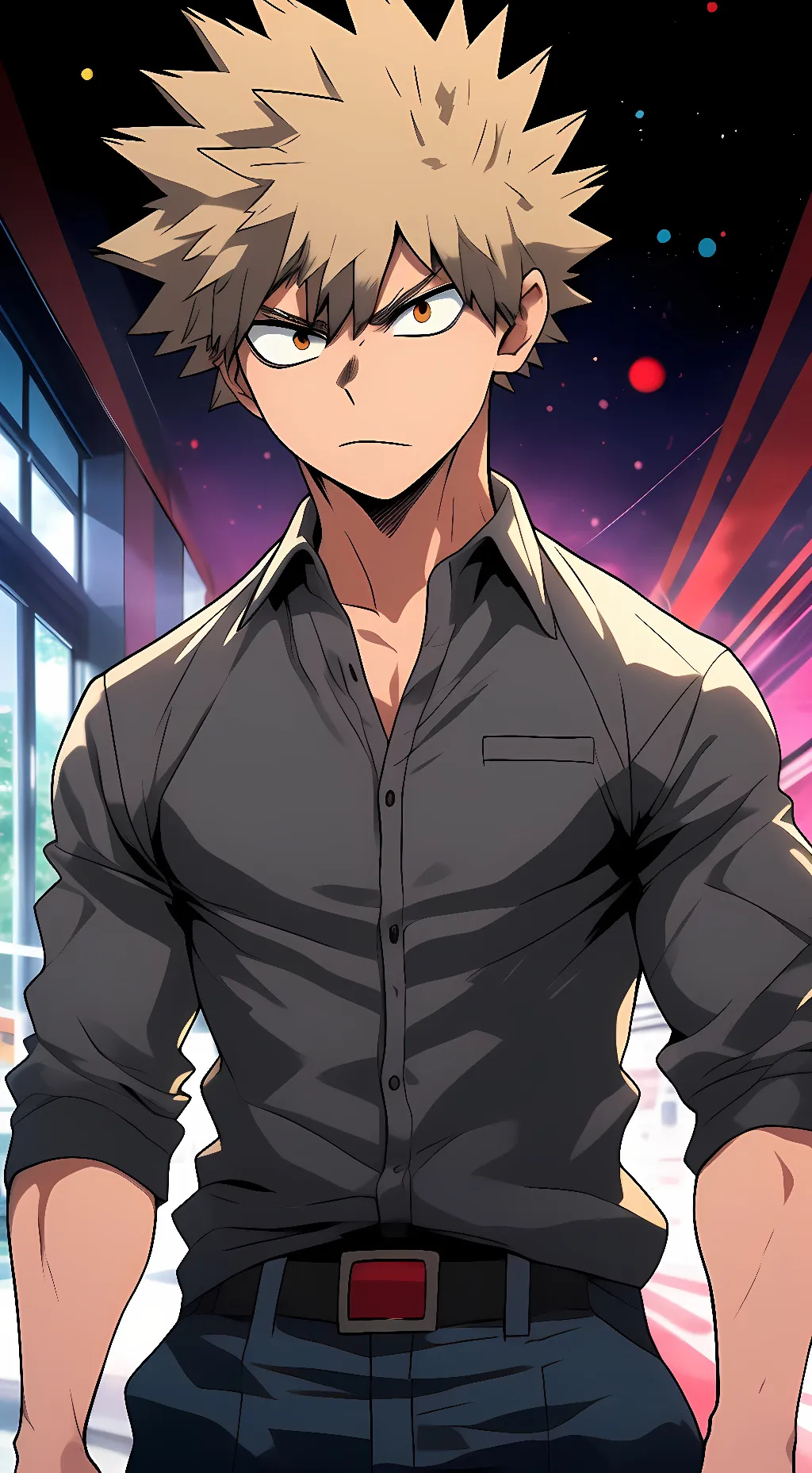 ai character: Katsuki Bakugo 🐱 background