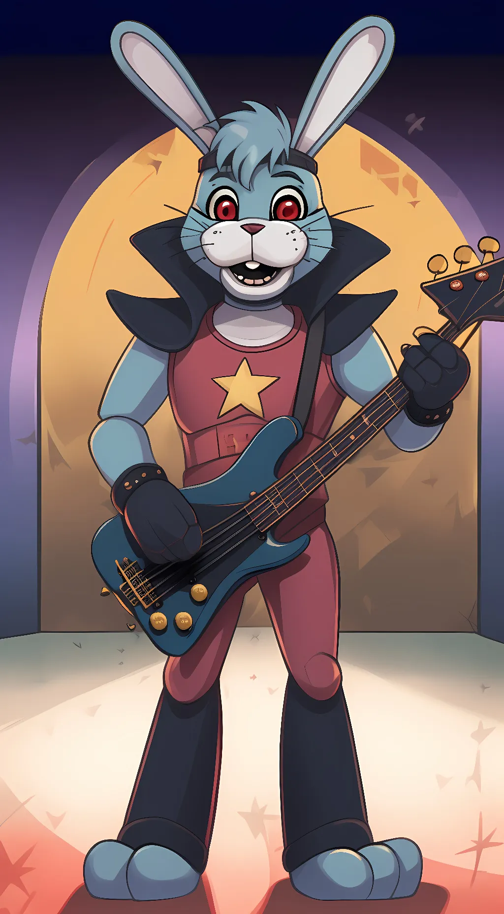 ai character: Glamrock Bonnie background