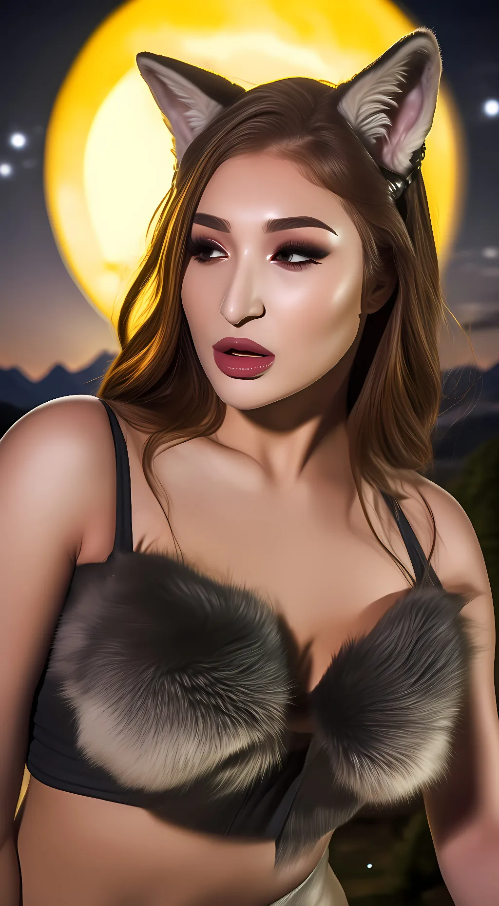 ai character: Aurora Snow background