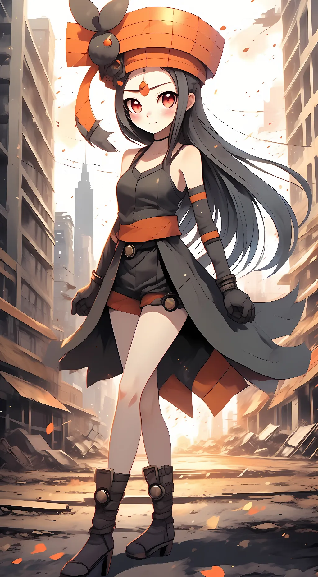 ai character: Meloetta Gijinka background