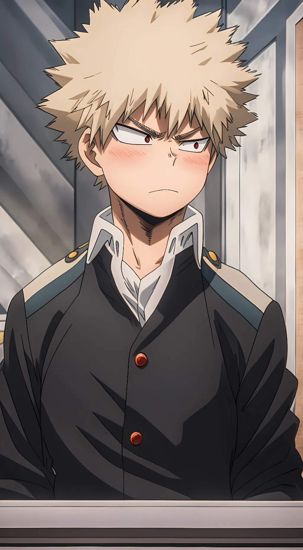 ai character: Bakugo Katsuki background