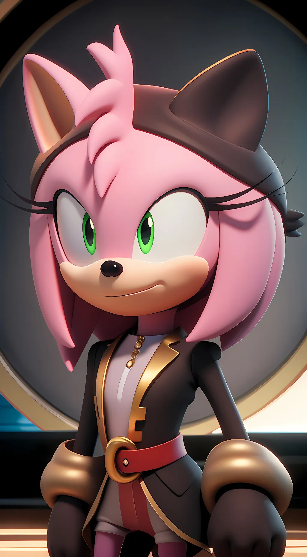 ai character: black rose background