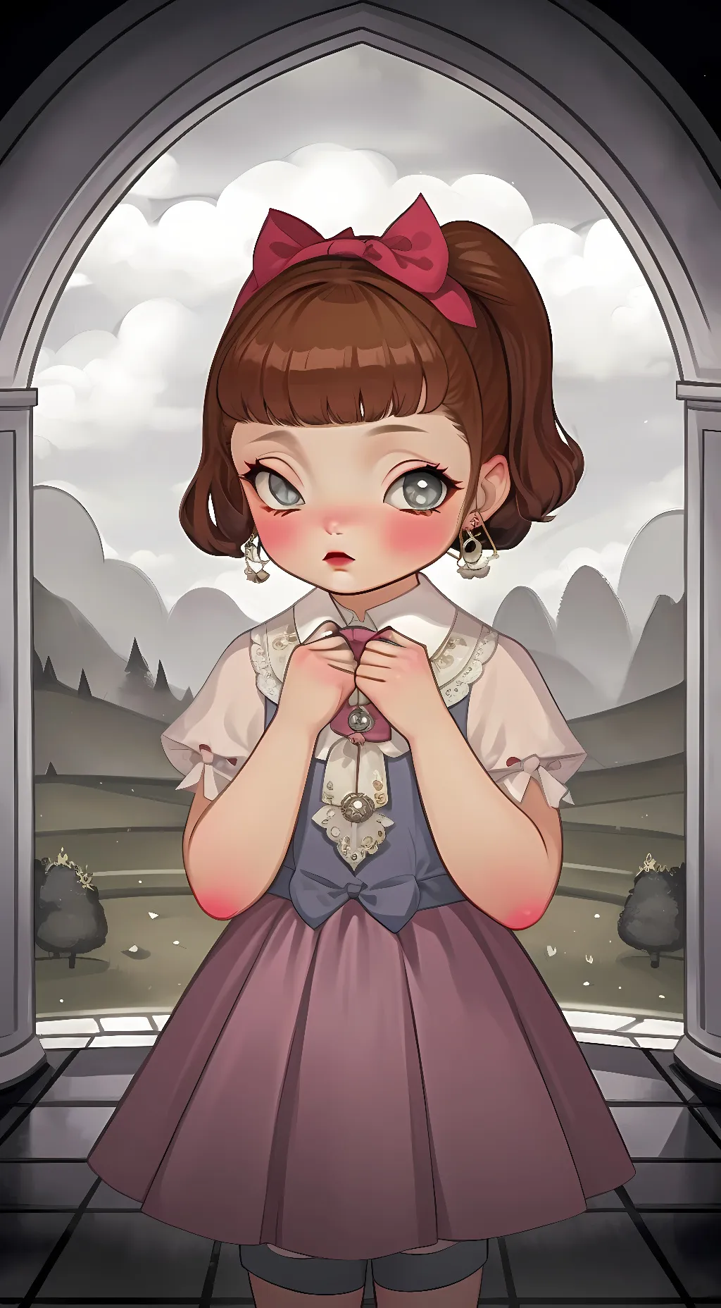ai character: Crybaby꧁🎀🍼 background
