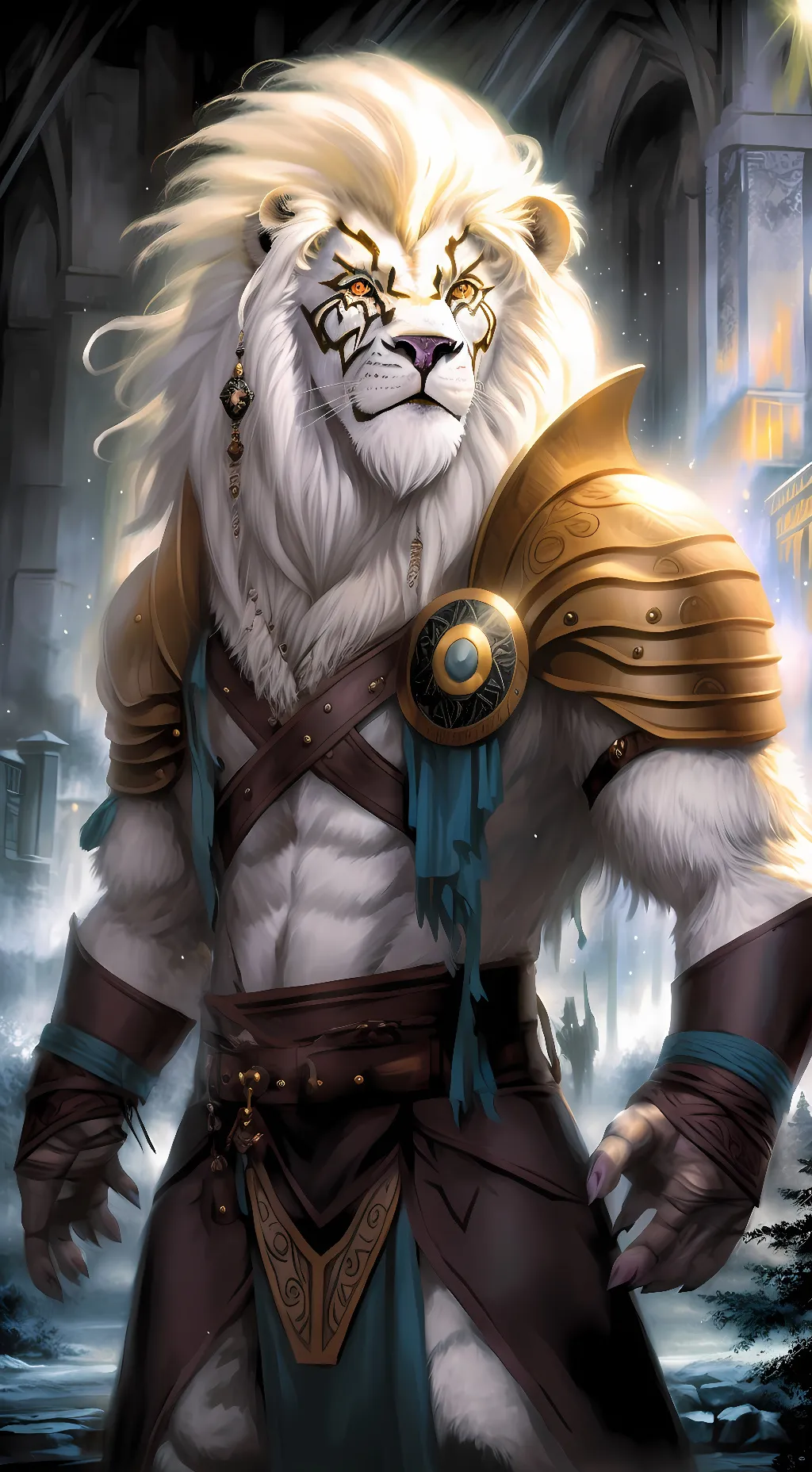 ai character: Ajani Goldmane background
