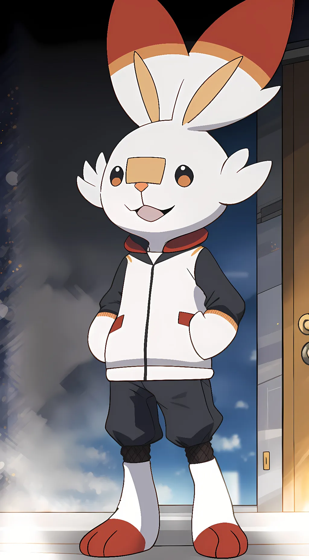 ai character: Scorbunny background