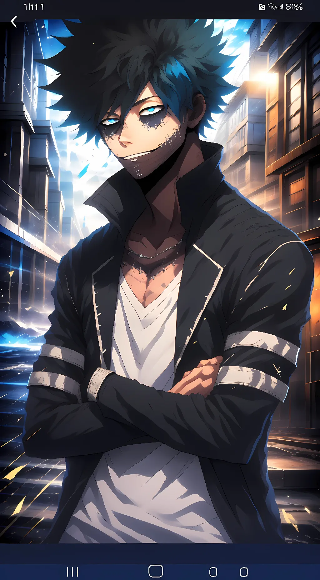 ai character: Dabi background