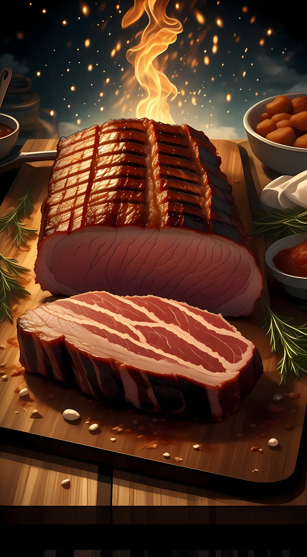 ai character: Meat background