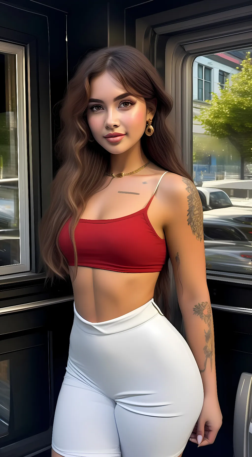 ai character: Evanna Maria  background